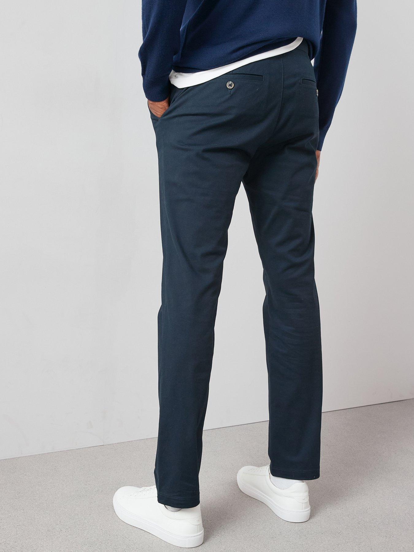 Image 2 of 6 of The Very Collection Slim Stretch Chino Trousers - Navy