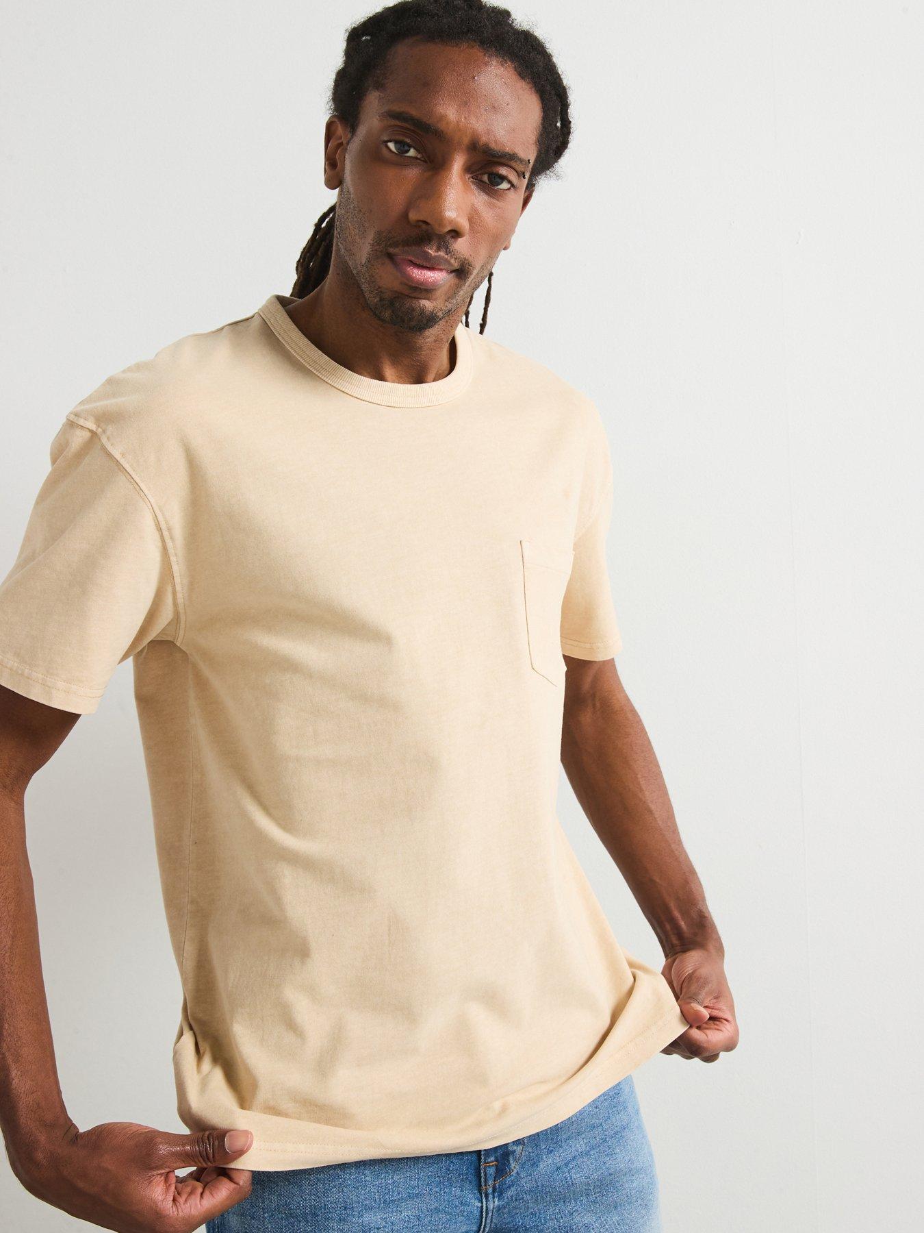 Image of Very Man Relaxed Fit Heavyweight Washed T-Shirt - Natural
