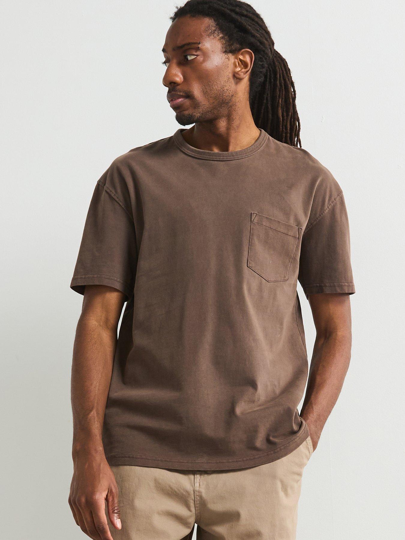 undefined Relaxed Fit Heavyweight Washed T-Shirt - Brown