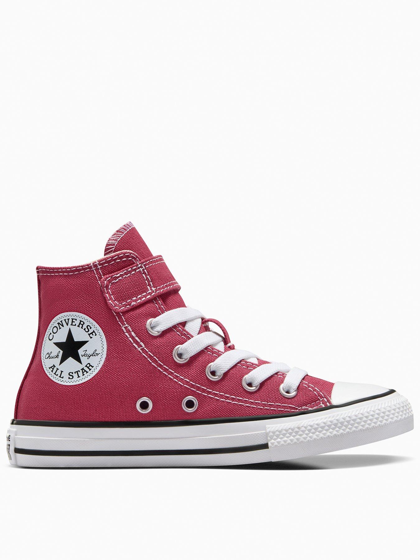 Image of Converse Kids Seasonal Color Chuck Taylor All Star 1V Trainers - Red