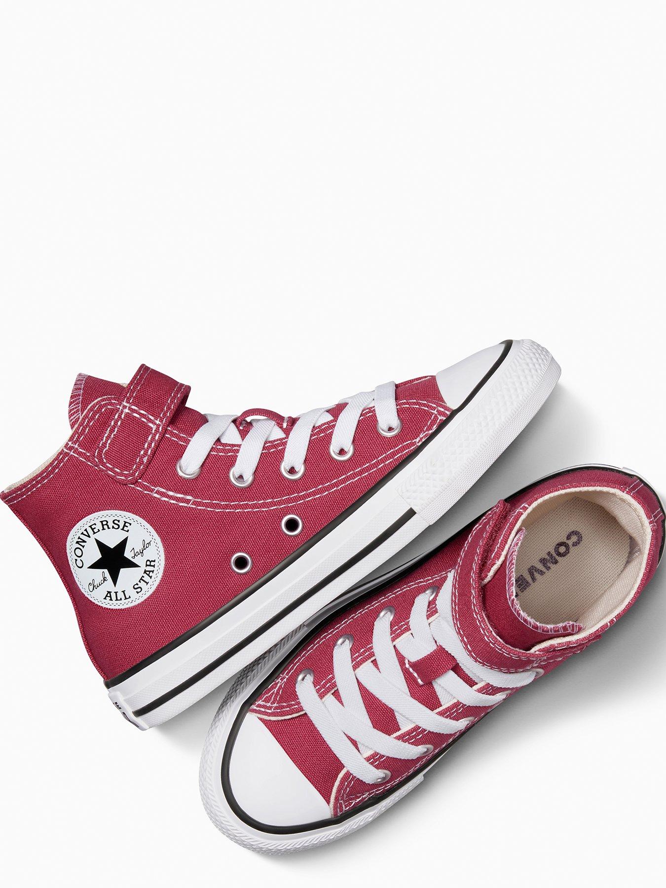Image 4 of 7 of Converse Kids Seasonal Color Chuck Taylor All Star 1V Trainers - Red