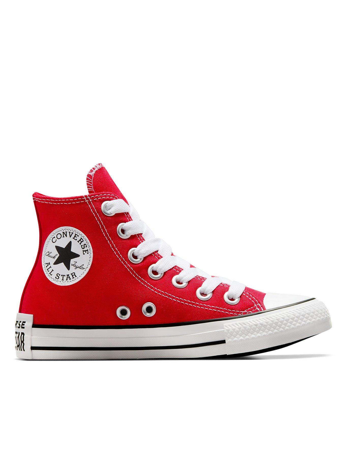 Converse Junior Sketch Canvas Hi Trainers Red white Very Ireland