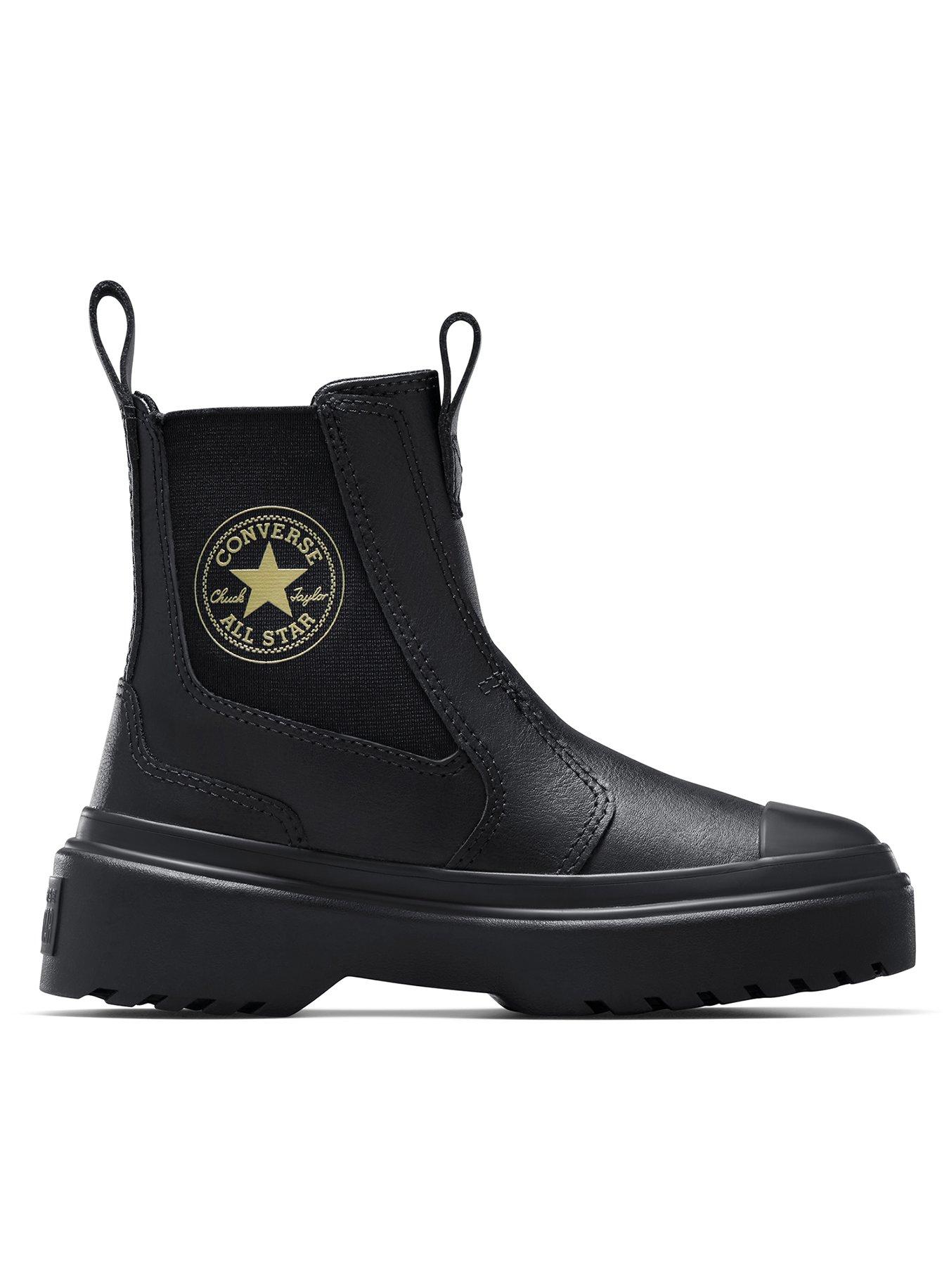 Girls black converse boots on sale