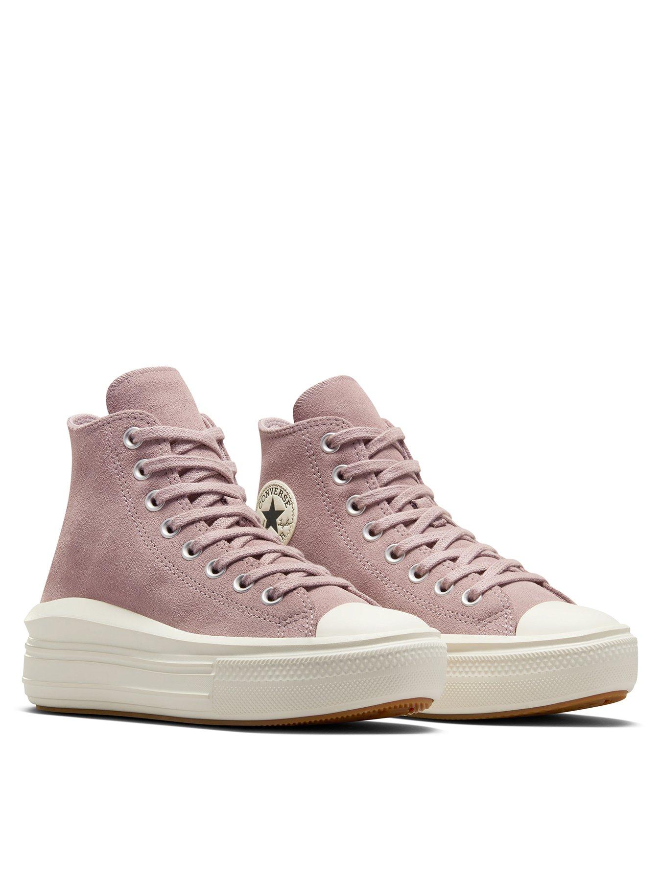 converse-junior-girls-sport-x-hoops-suede-hi-trainers-greystillFront