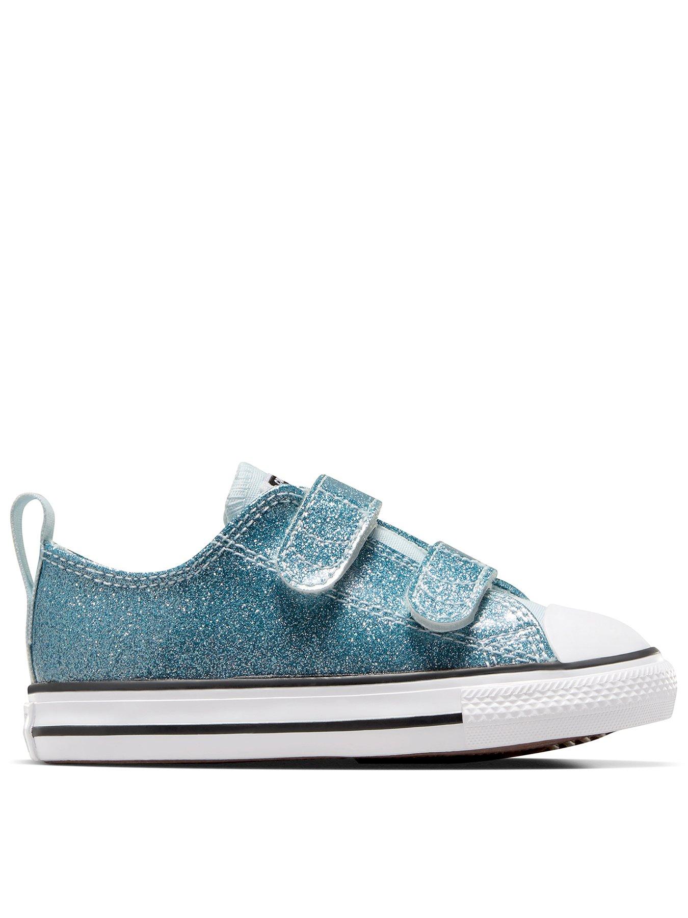 converse-infants-glitz-and-gleam-synthetic-ox-trainers-blue