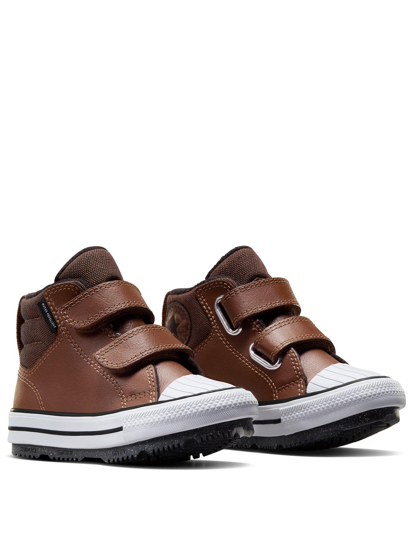 converse-infants-counter-climate-leather-hi-trainers-brownstillFront