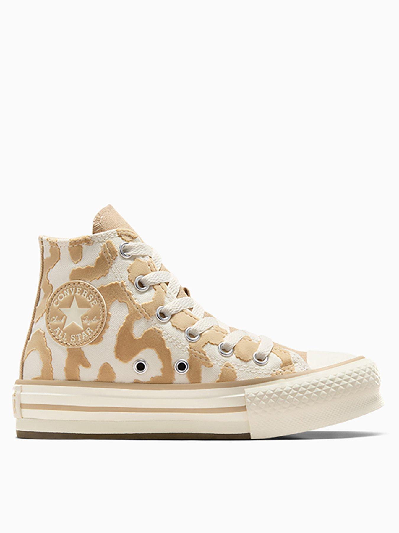 Image of Converse Kids Lavish Leopard Chuck Taylor All Star Eva Hi Top Lift Trainers