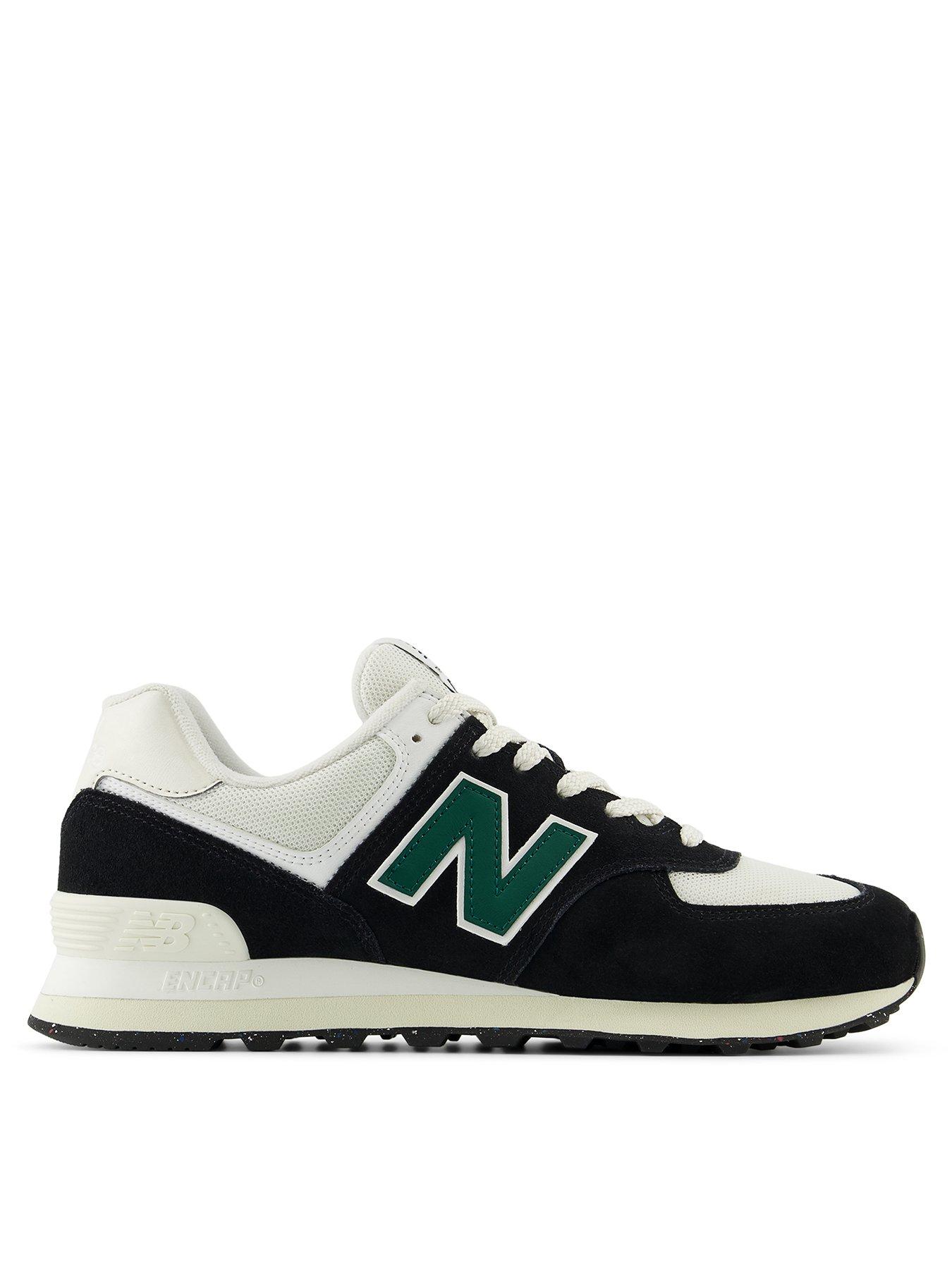 New balance wl574 black white deals