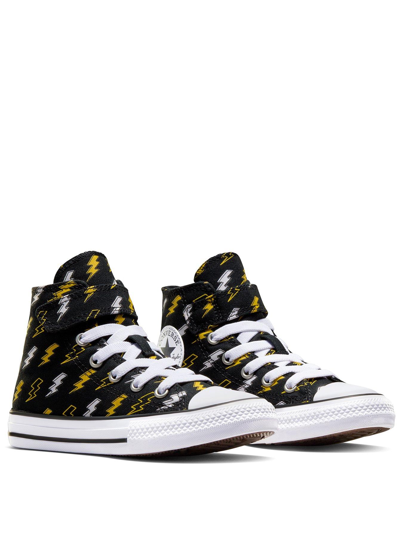 converse-kids-girls-bolts-canvas-hi-trainers-blackstillFront