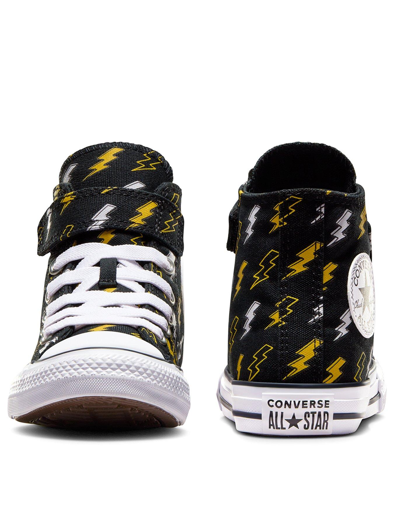 Image 3 of 7 of Converse Kids Girls Bolts Canvas Hi Trainers - Black