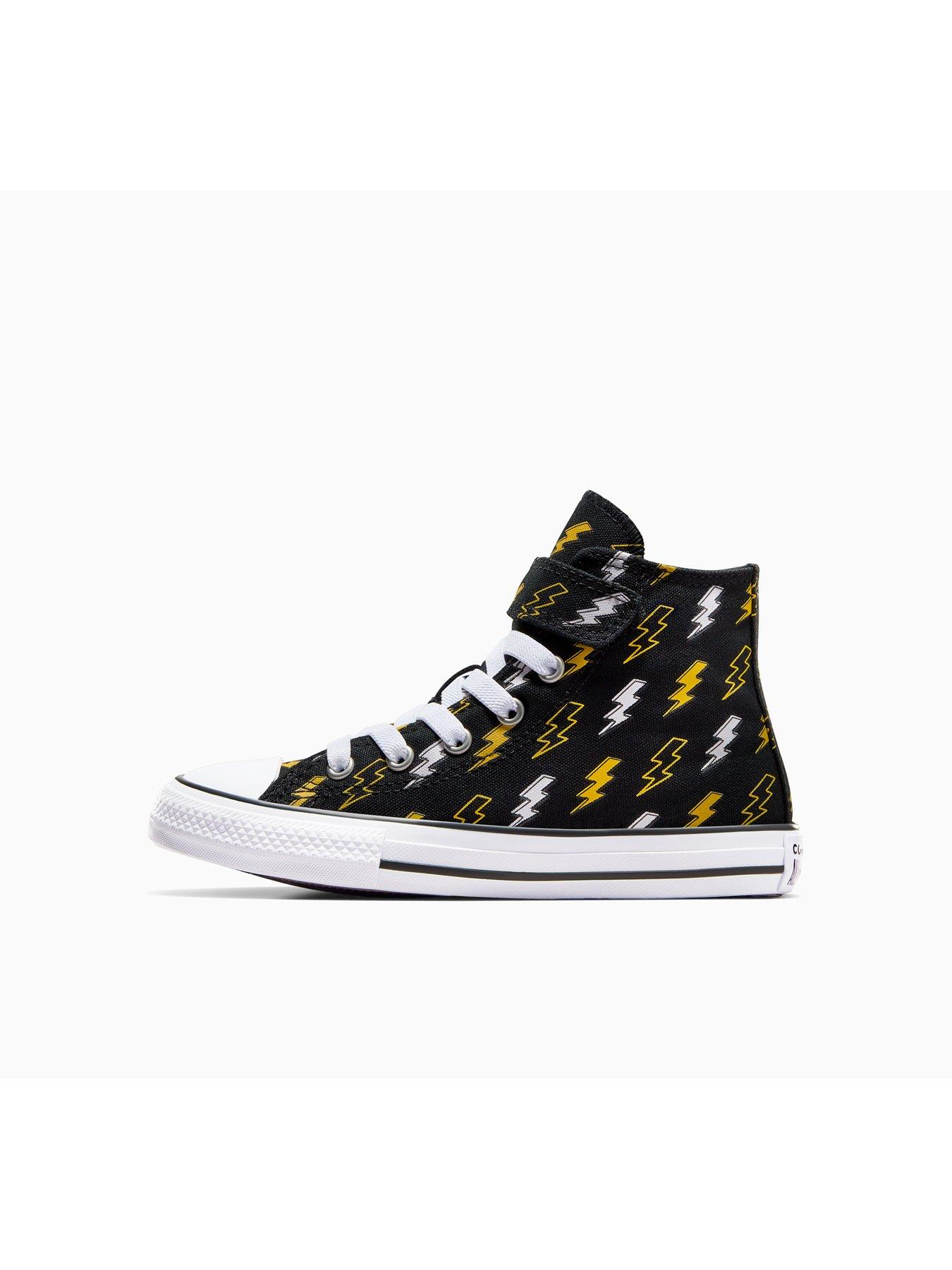 Image 6 of 7 of Converse Kids Girls Bolts Canvas Hi Trainers - Black