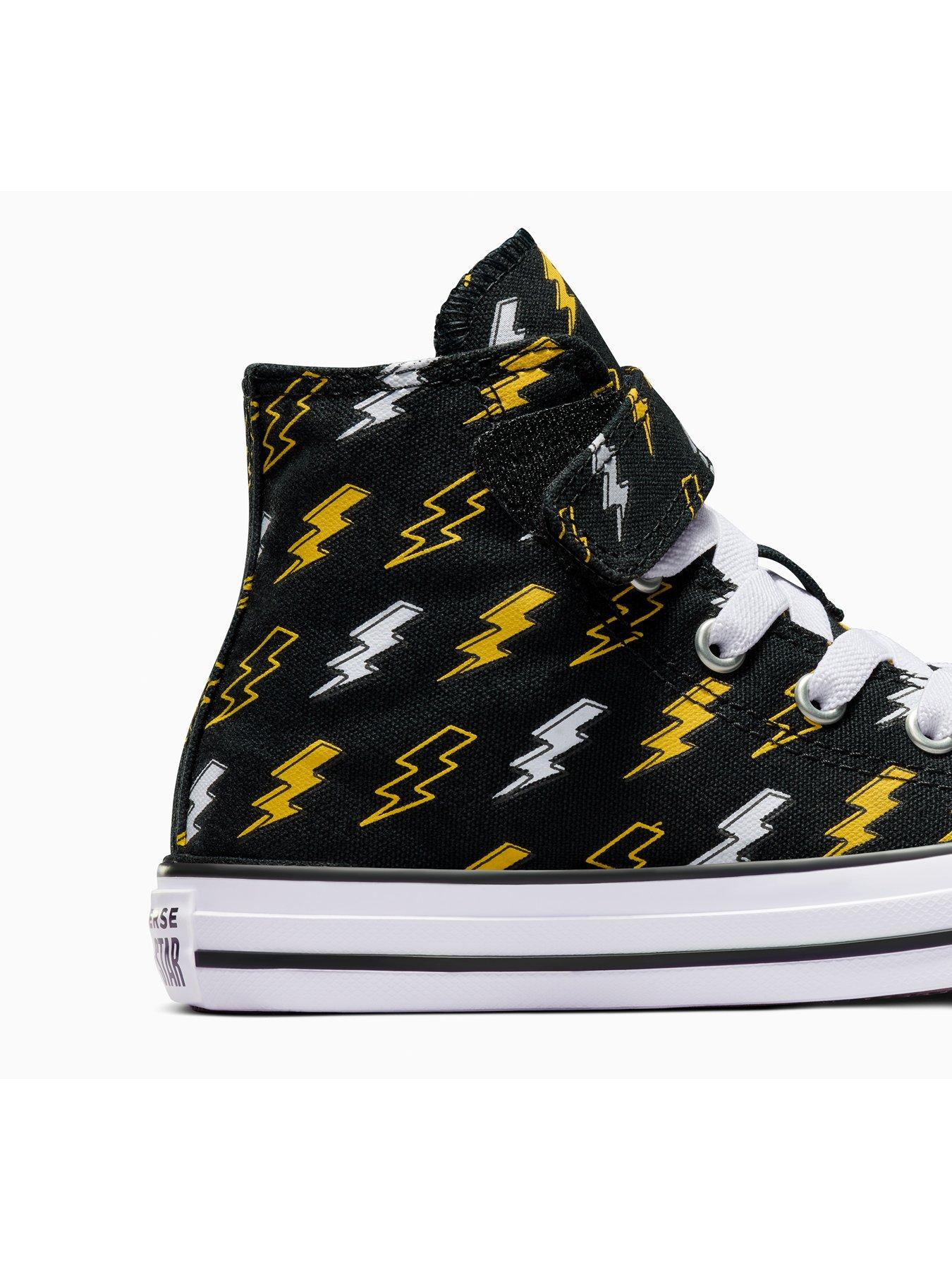 Image 7 of 7 of Converse Kids Girls Bolts Canvas Hi Trainers - Black