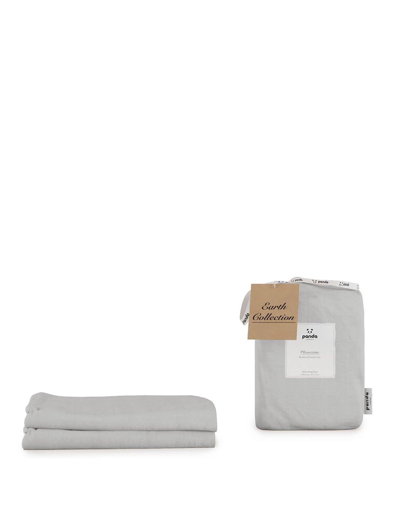 Image 2 of 6 of Panda London Panda Earth 2 Pack Pillowcases- Silver Linings Grey