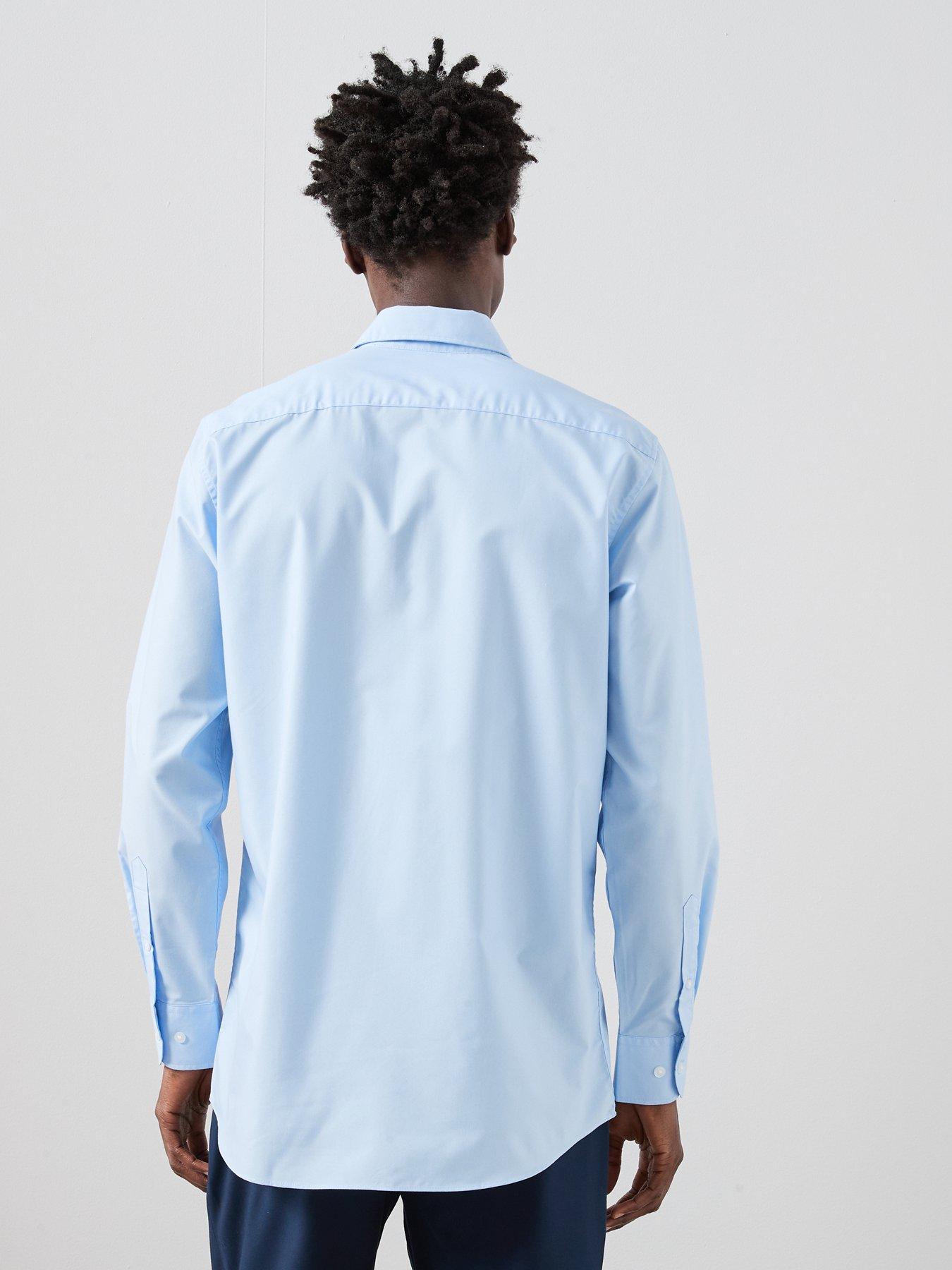 Image 2 of 7 of The Very Collection Long Sleeve Regular Fit Easy Care Smart Shirt - Light Blue