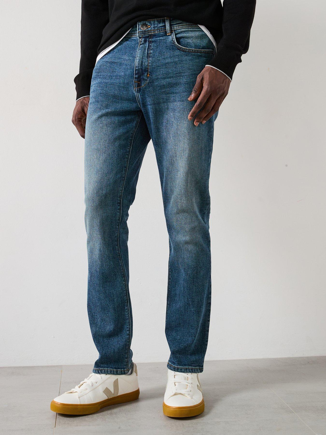 undefined Slim Fit Jeans With Stretch - Dark Wash