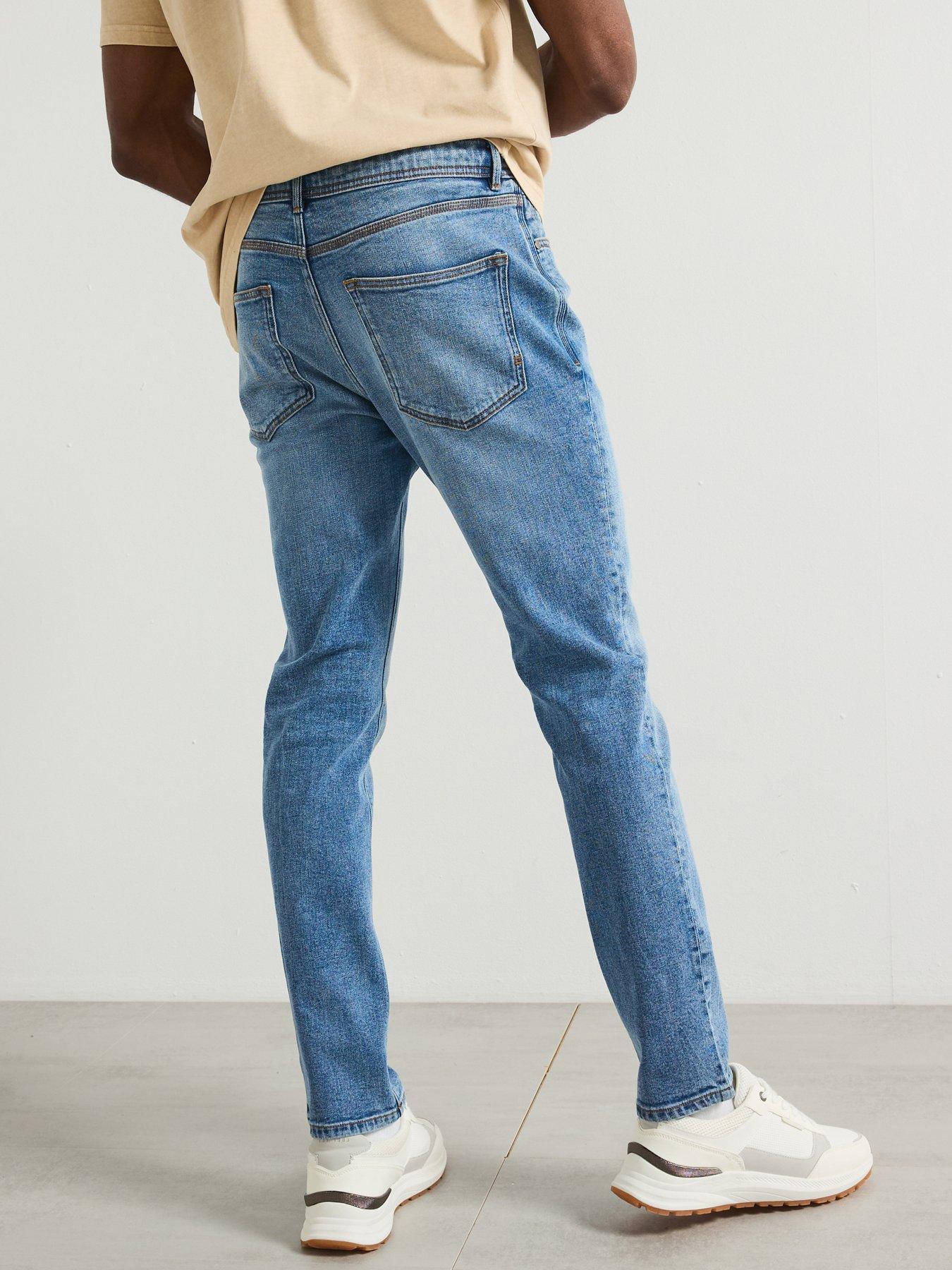 Image 2 of 5 of Very Man Slim Fit Jeans With Stretch - Light Blue