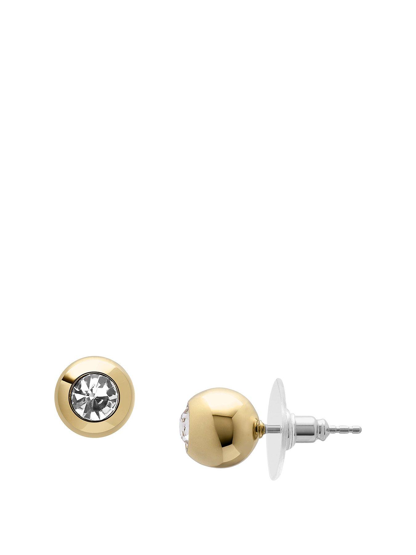 Image of Fossil Women's Bright Baubles Gold-Tone Brass Stud Earrings