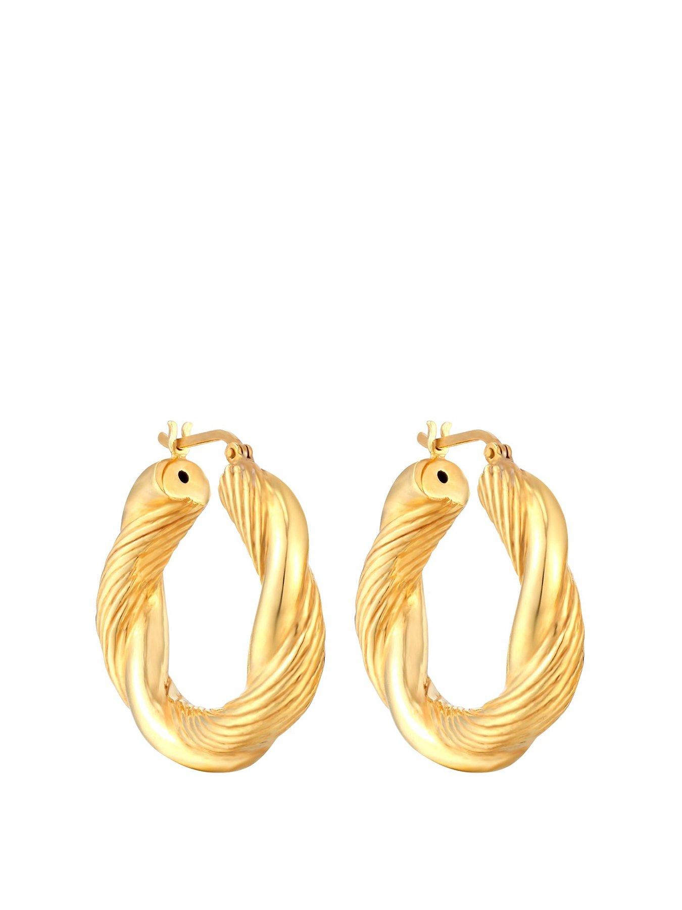 Seol + Gold Chunky Rope Twist Creoles