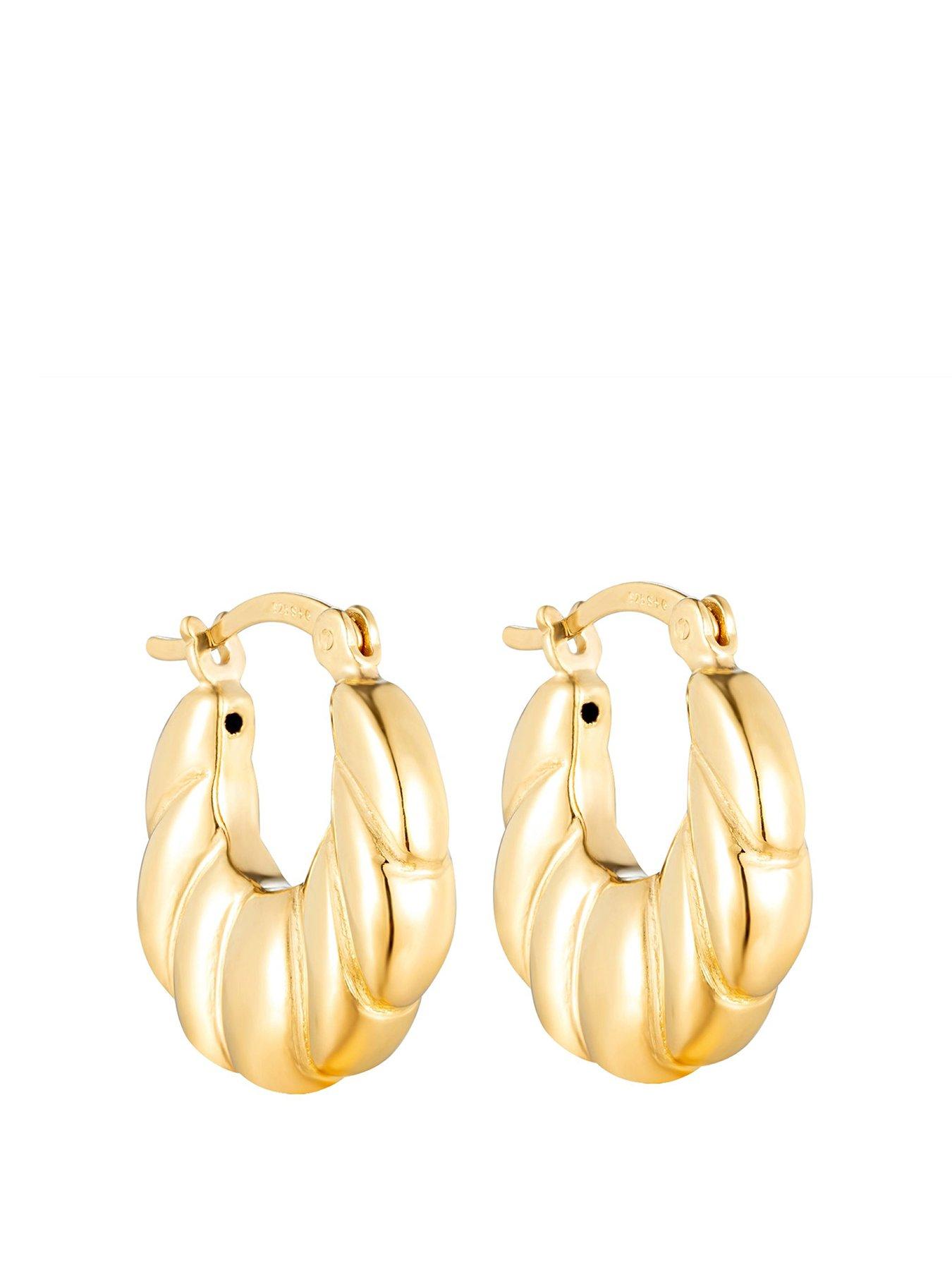 Seol + Gold Small Croissant Hoops