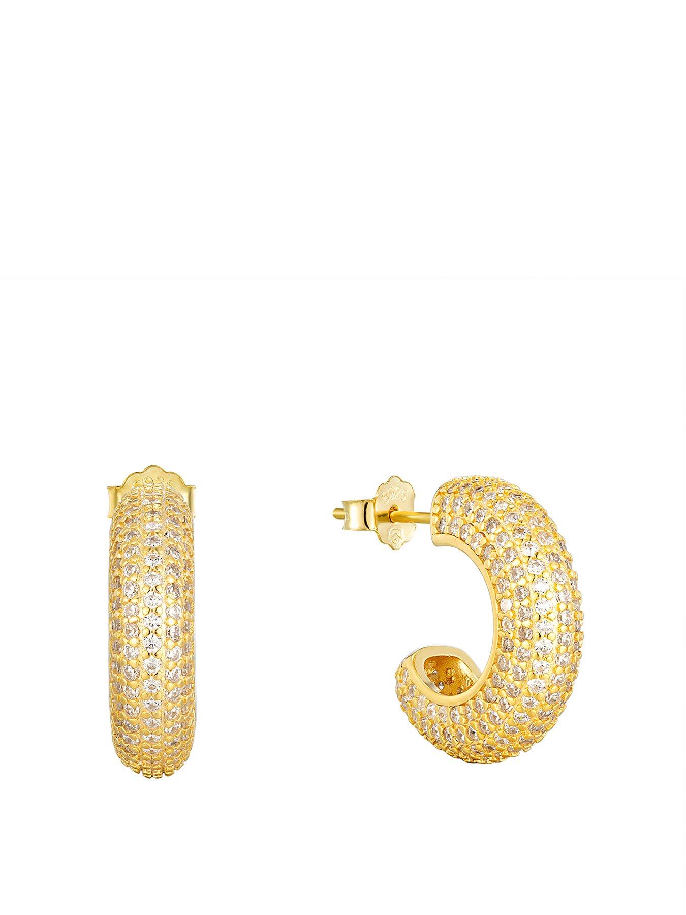 seol-gold-cz-pave-chunky-half-hoops