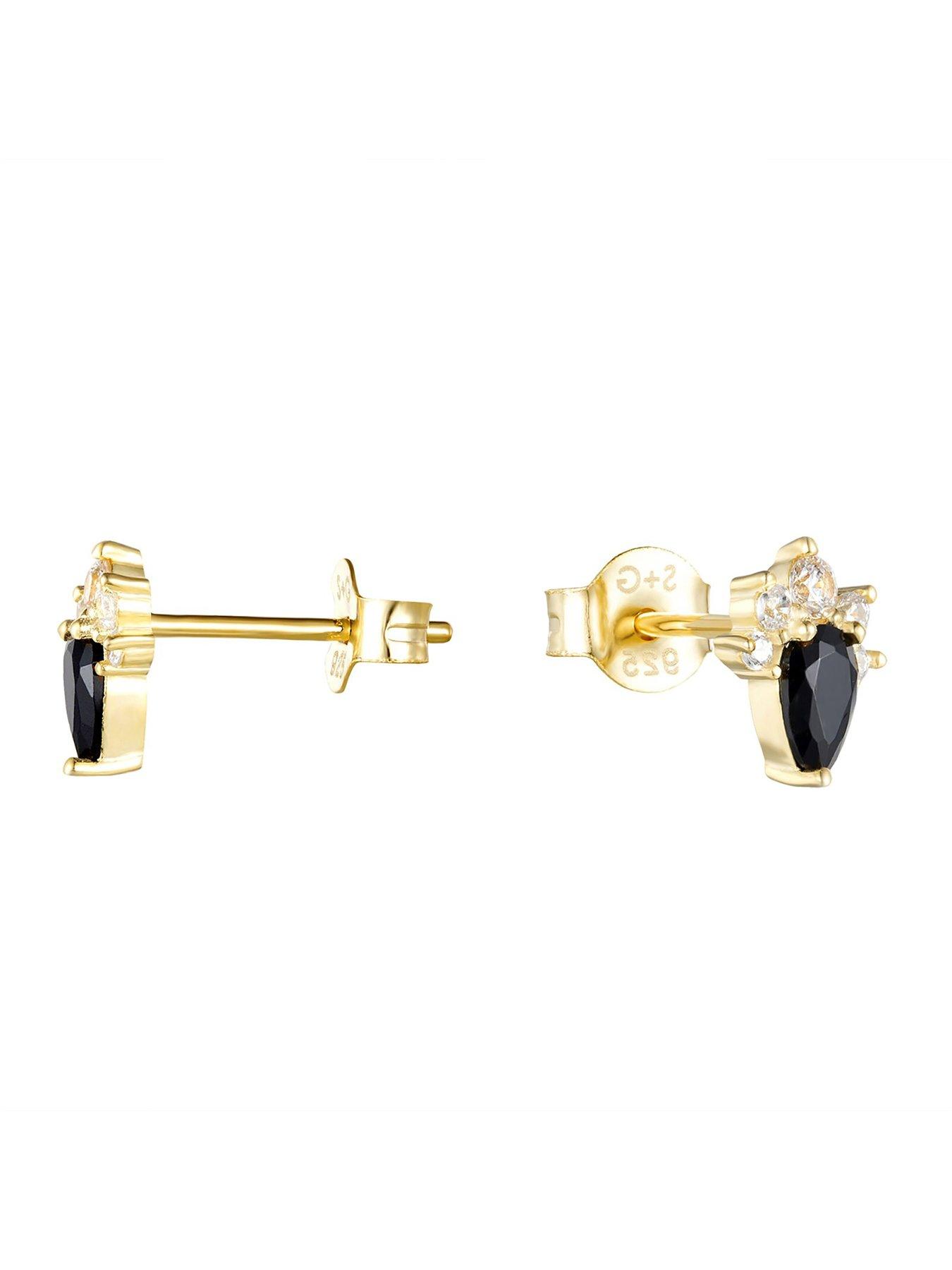 seol-gold-onyx-cz-cluster-stud-earringsback