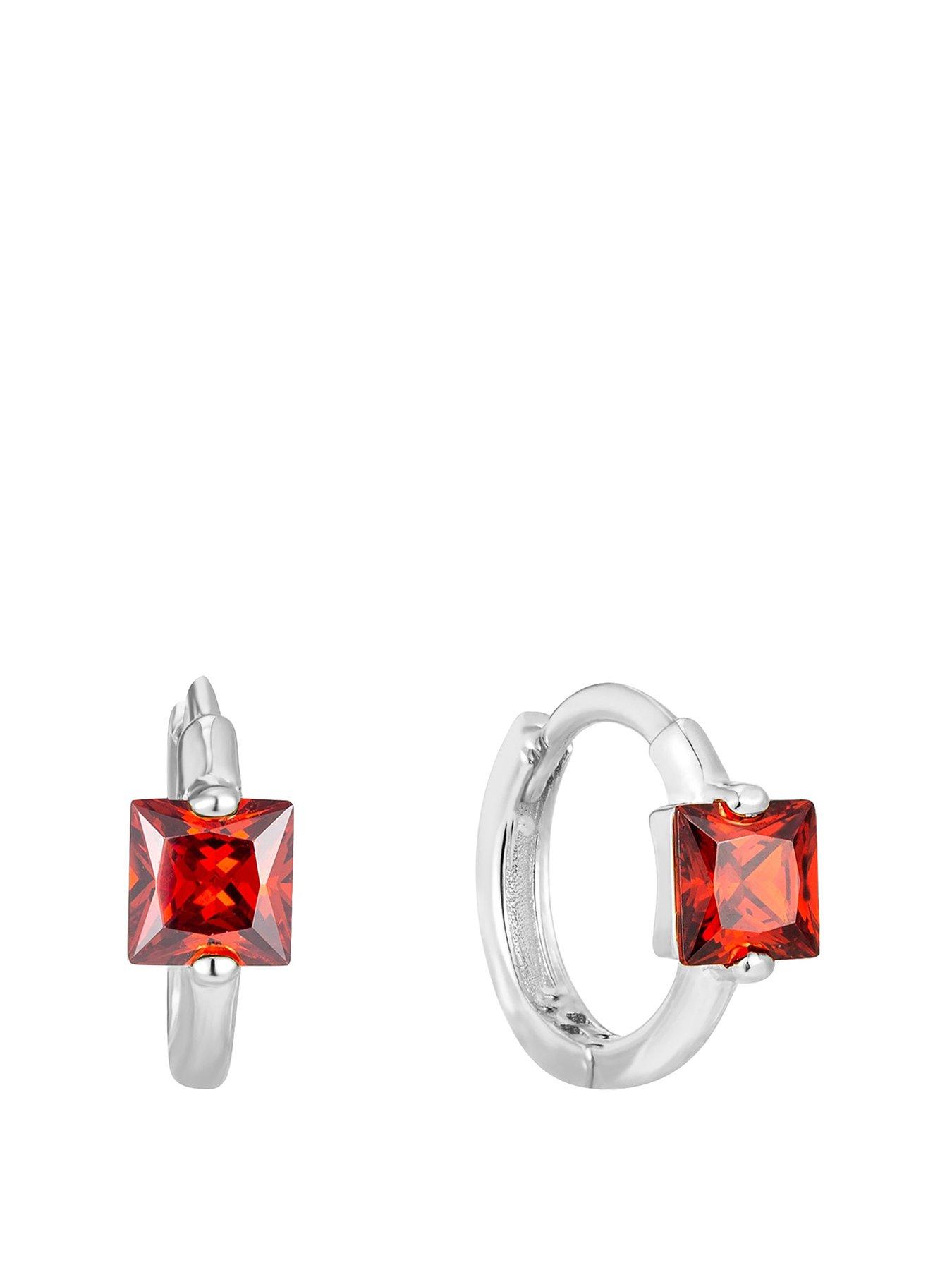 seol-gold-tiny-garnet-cz-square-hoops