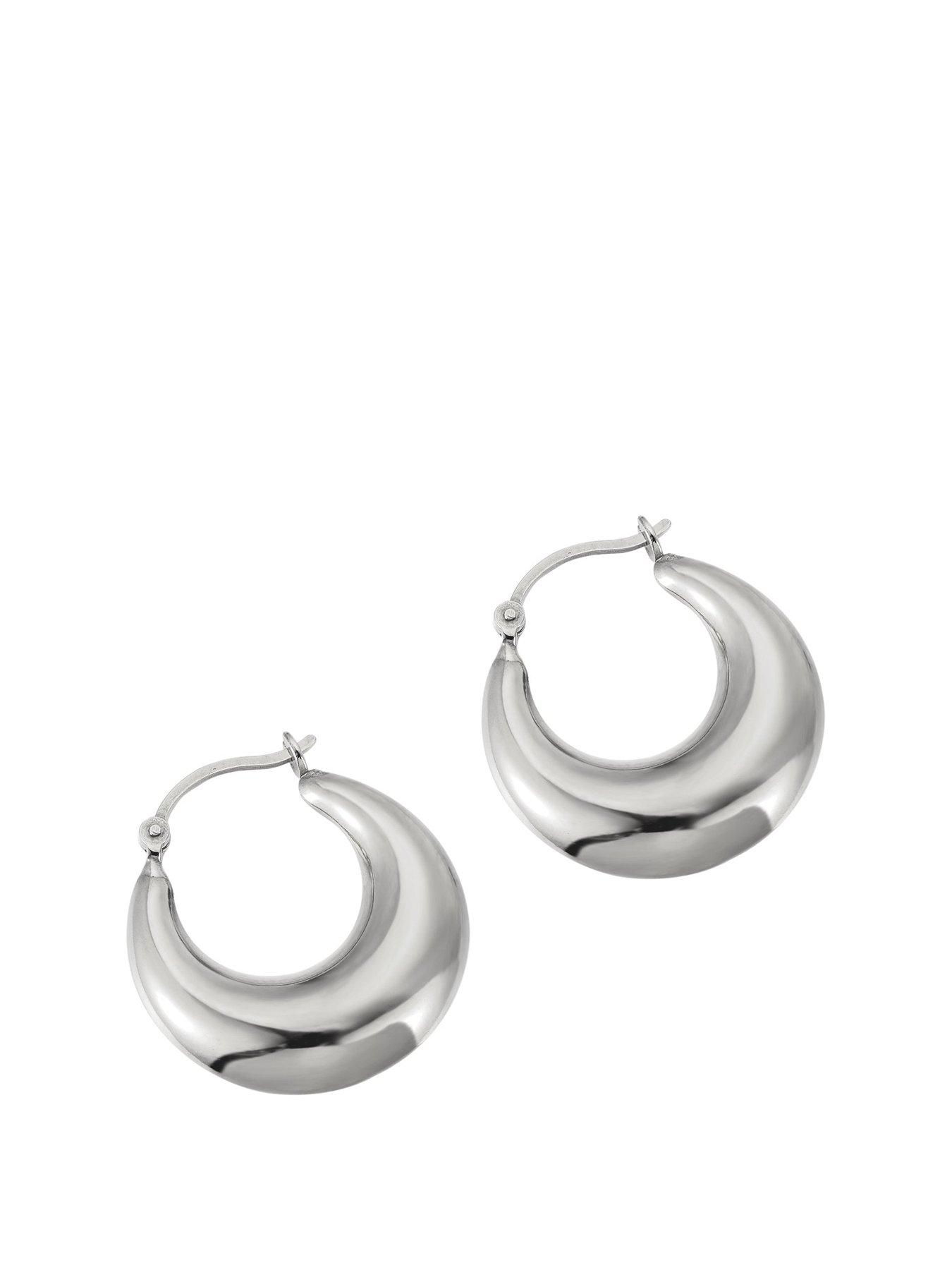 Seol + Gold Curved Creole Hoops