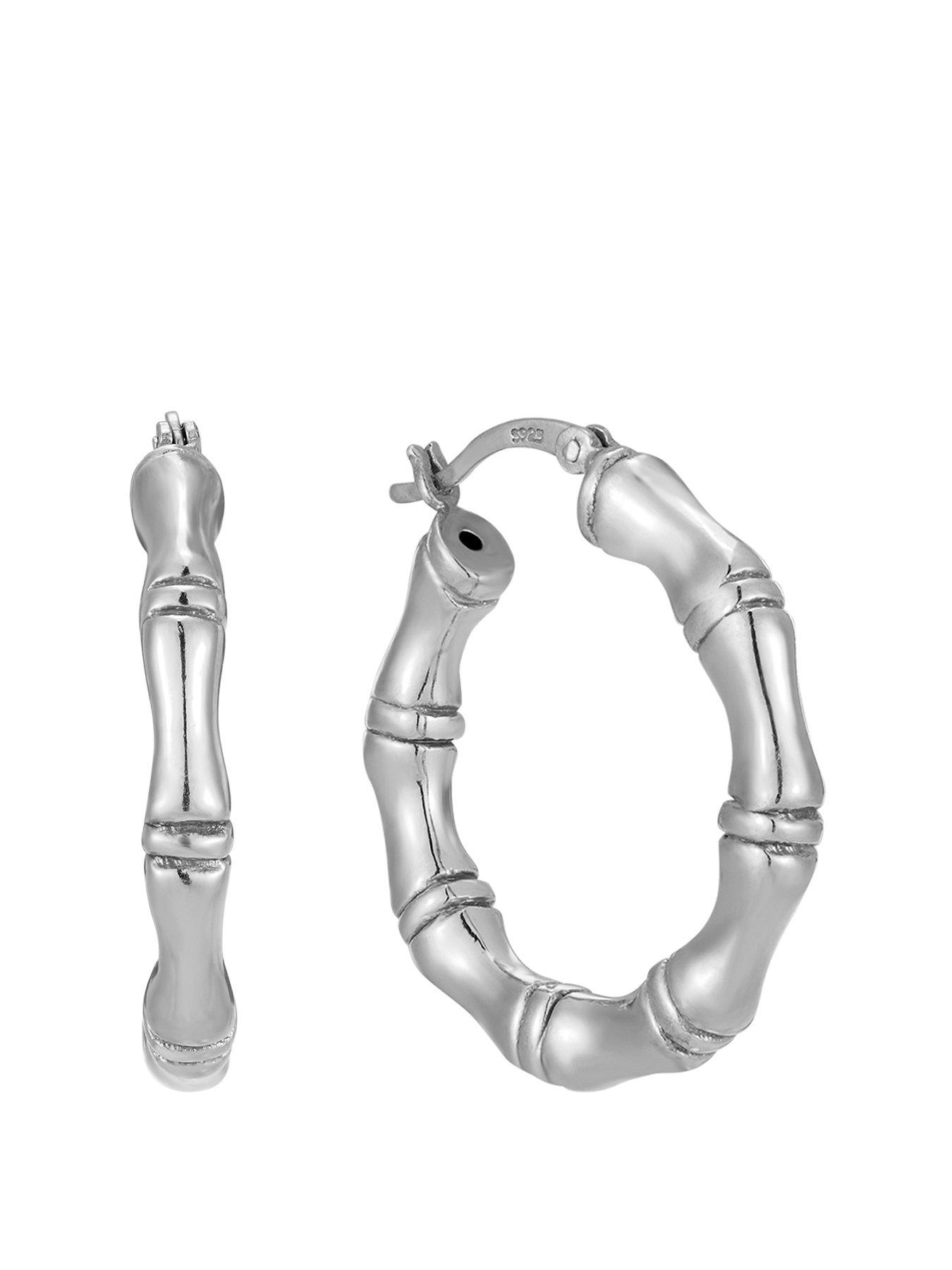Seol + Gold Chunky Bamboo Hoops
