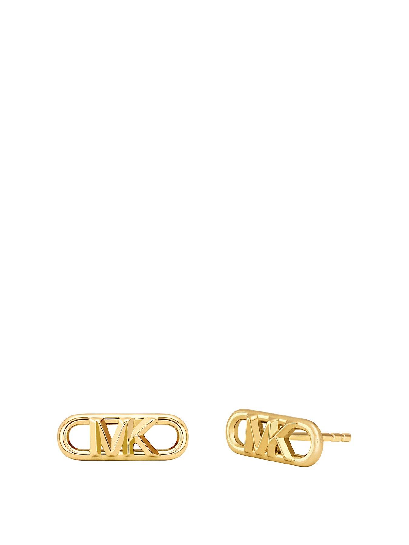 undefined Michael Kors 14K Gold-Plated Sterling Silver Empire Link Stud Earrings