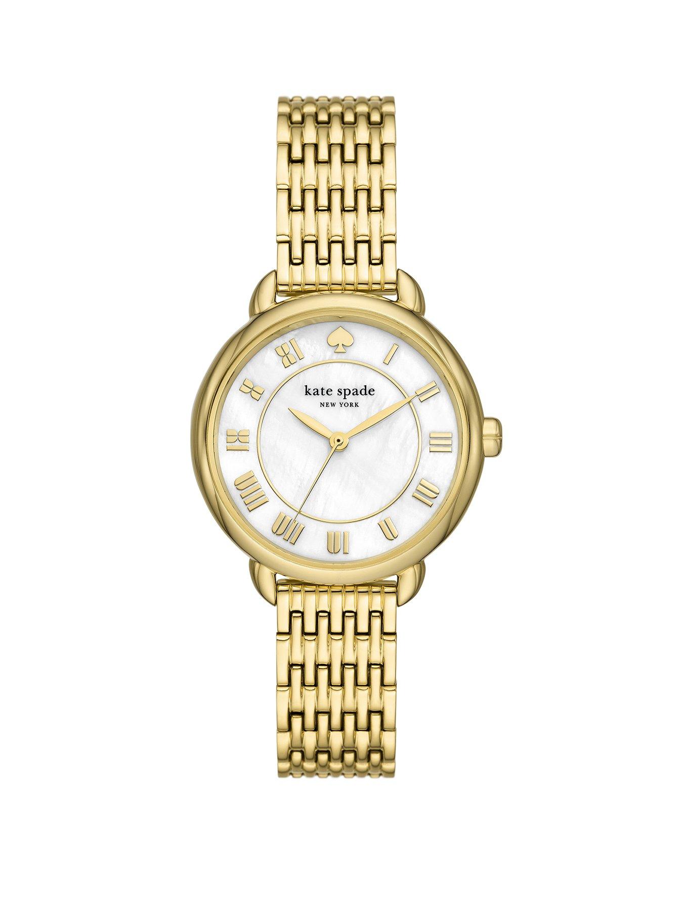 undefined kate spade new york lily avenue gold-tone stainless steel watch