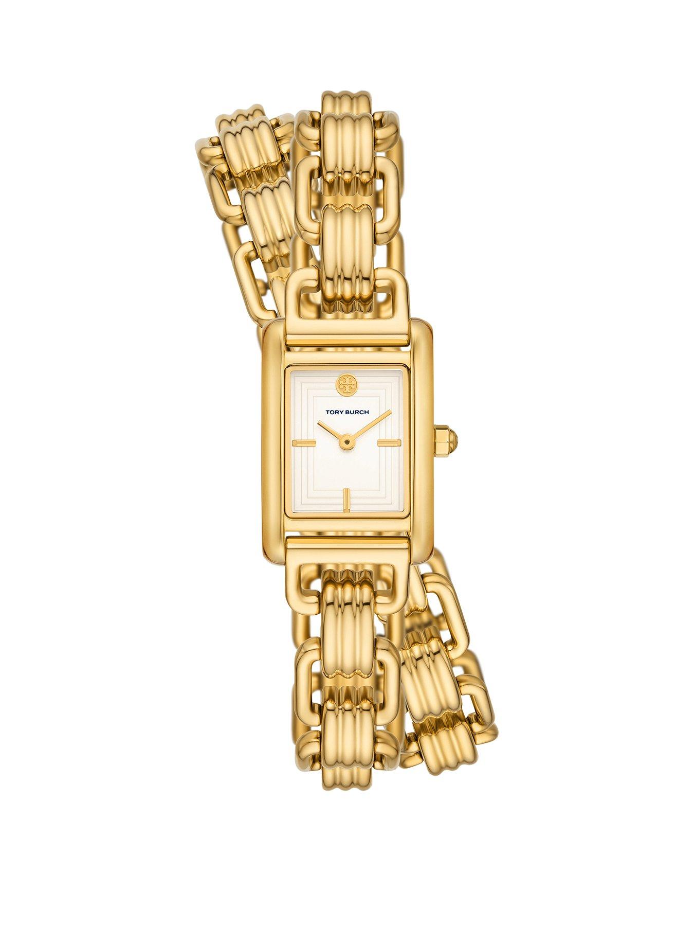 Tory Burch Tory Burch The Eleanor Two-Hand Gold-Tone Stainless Steel Watch