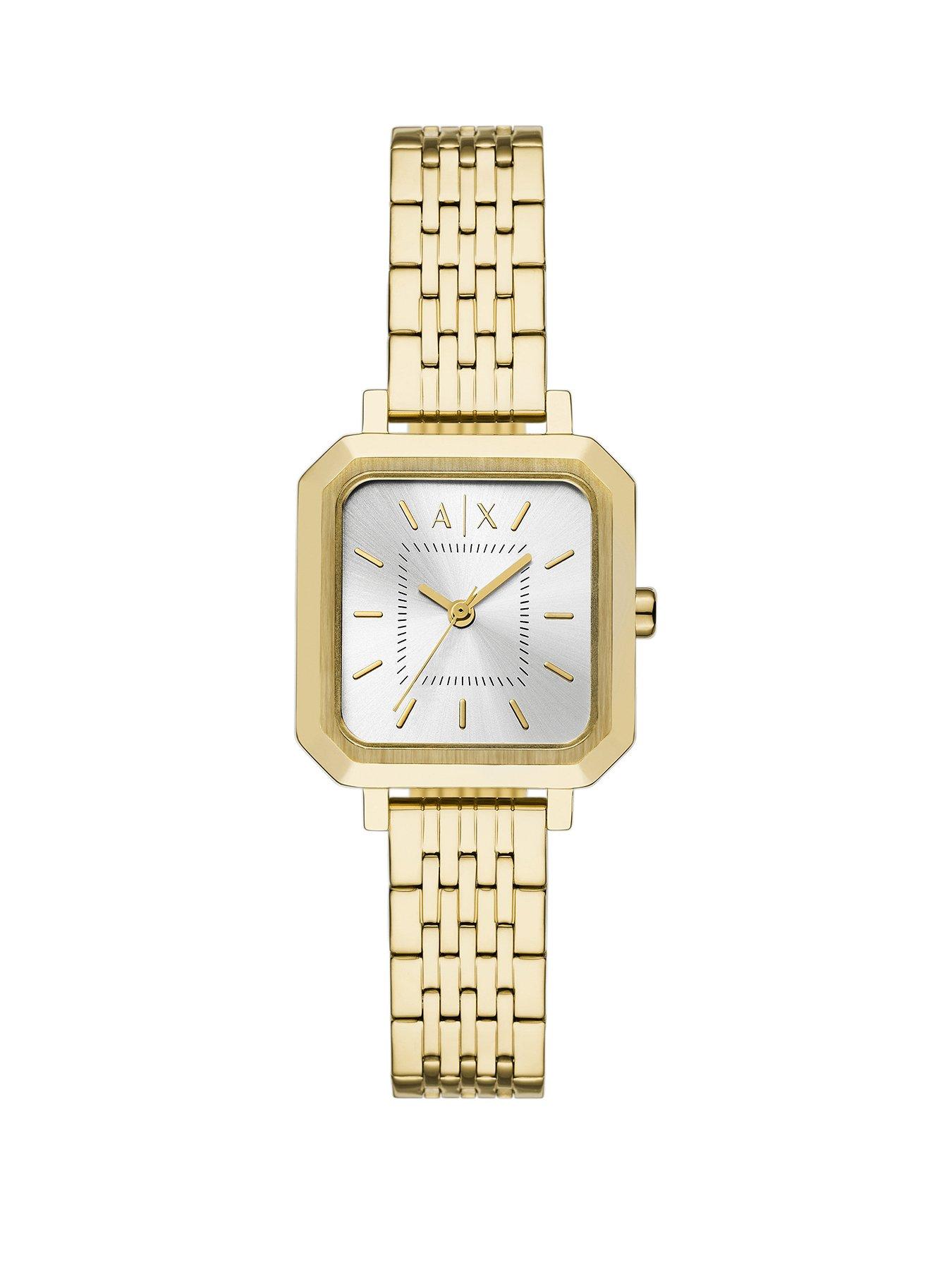 Armani Exchange Armani Exchange 3-Hand Gold-Tone Stainless Steel Watch
