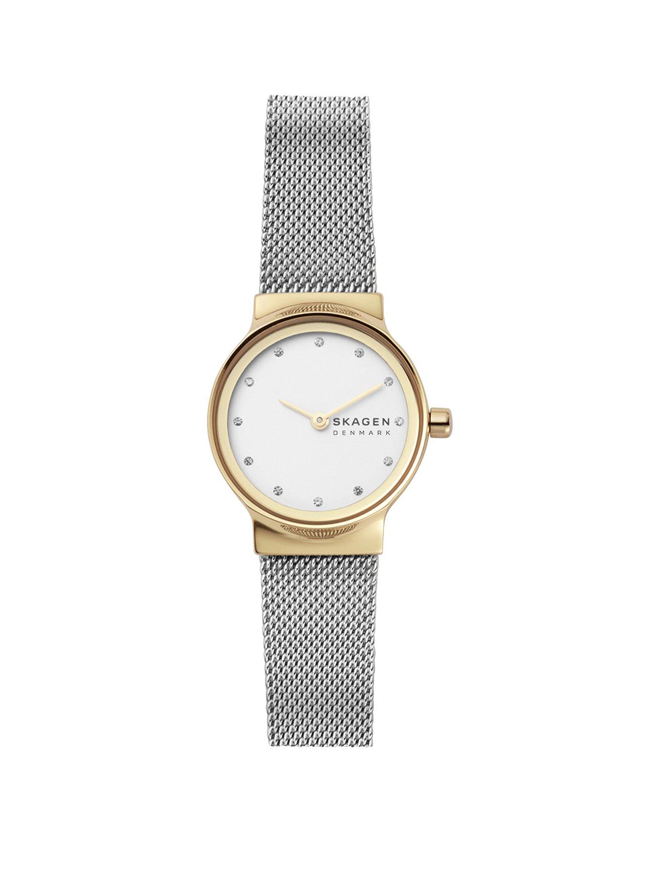 undefined Skagen Women 's Freja Lille Two Hand, Gold-Tone Stainless Steel Watch