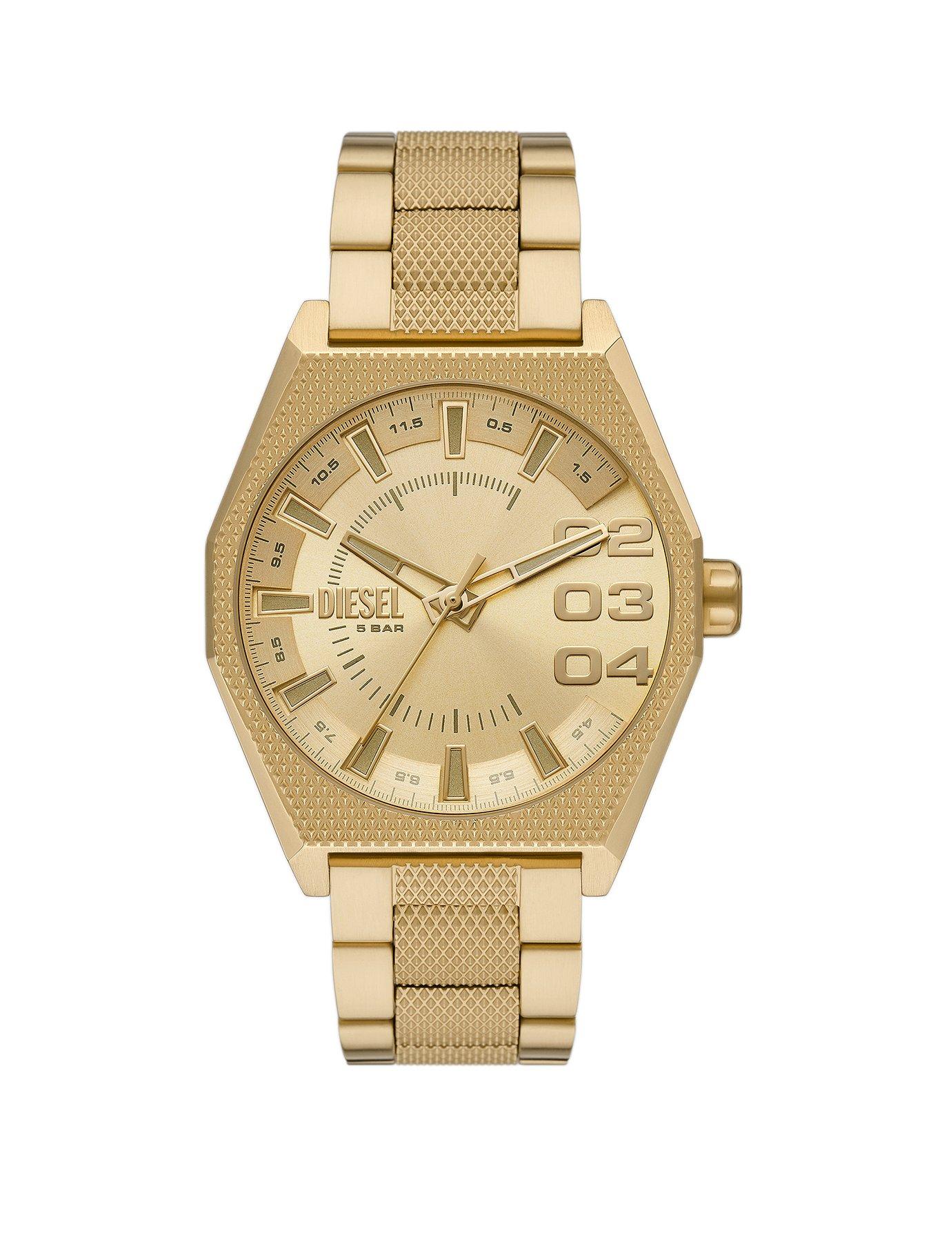 undefined Scraper 3 -Hand Gold-Tone Stainless Steel Watch