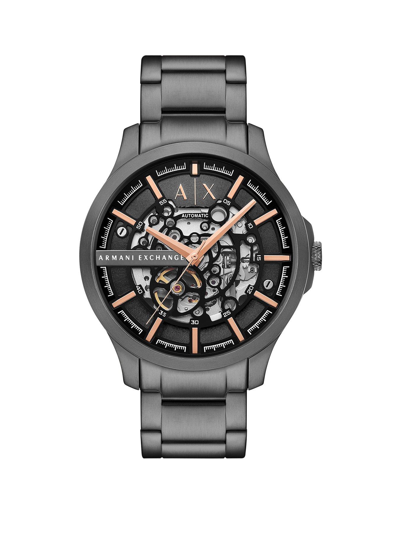 Armani Exchange Armani Exchange Automatic Gunmetal Stainless Steel Watch