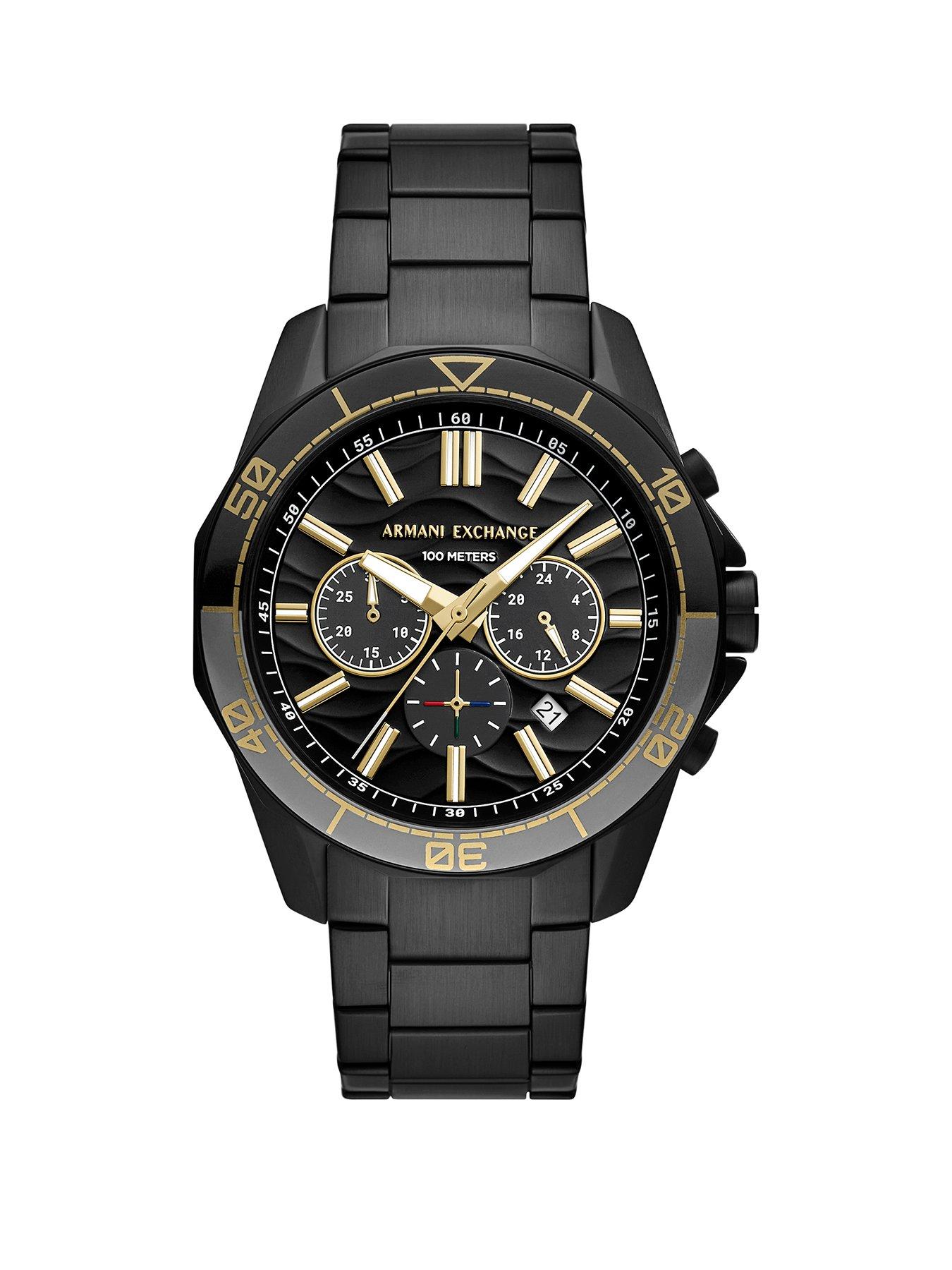 Armani Exchange Armani Exchange Chronograph Black Stainless Steel Watch