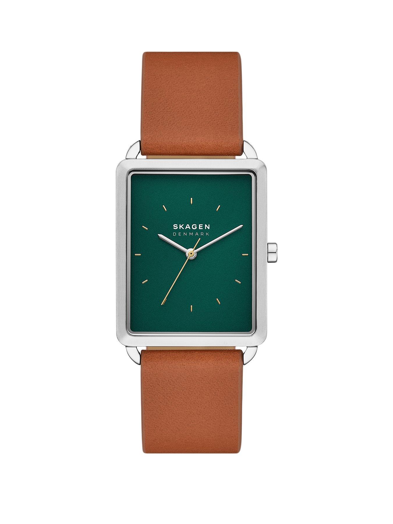 skagen-hagen-three-hand-brown-leather-watch