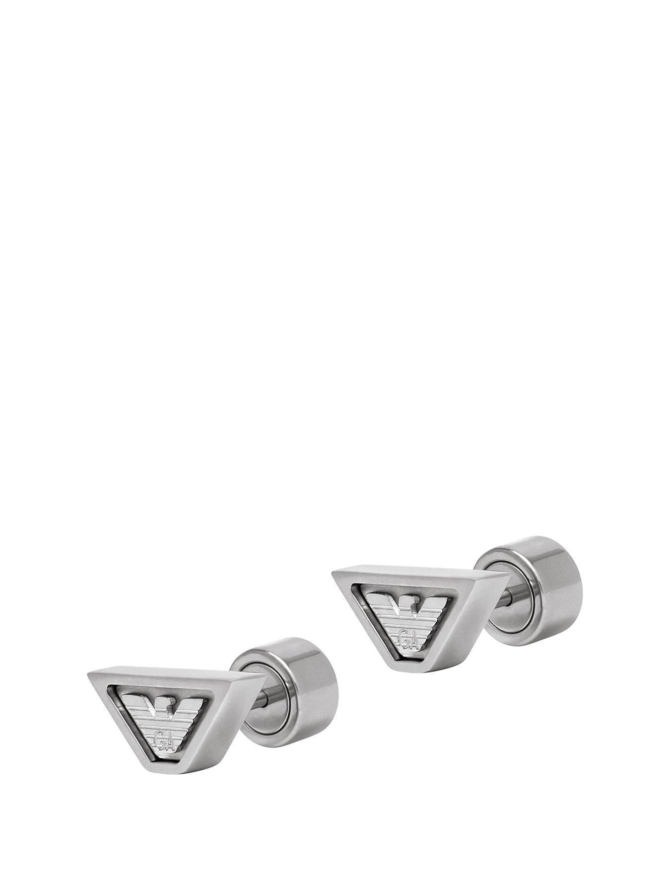 undefined Emporio Armani Men's Stainless Steel Stud Earrings