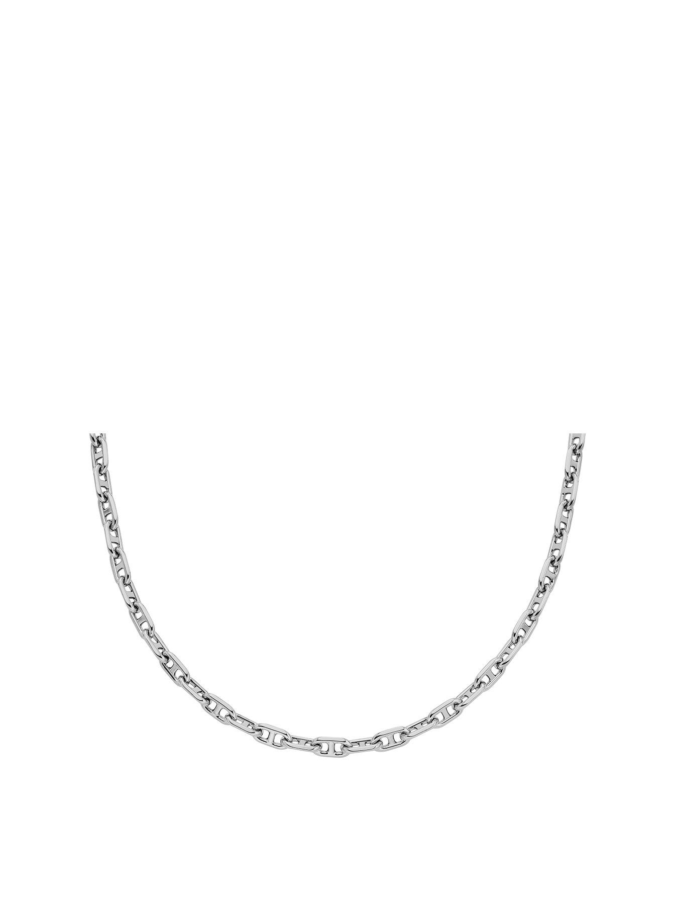 Image 1 of 4 of Fossil Women's Heritage D-Link Silver-Tone Brass Chain Necklace
