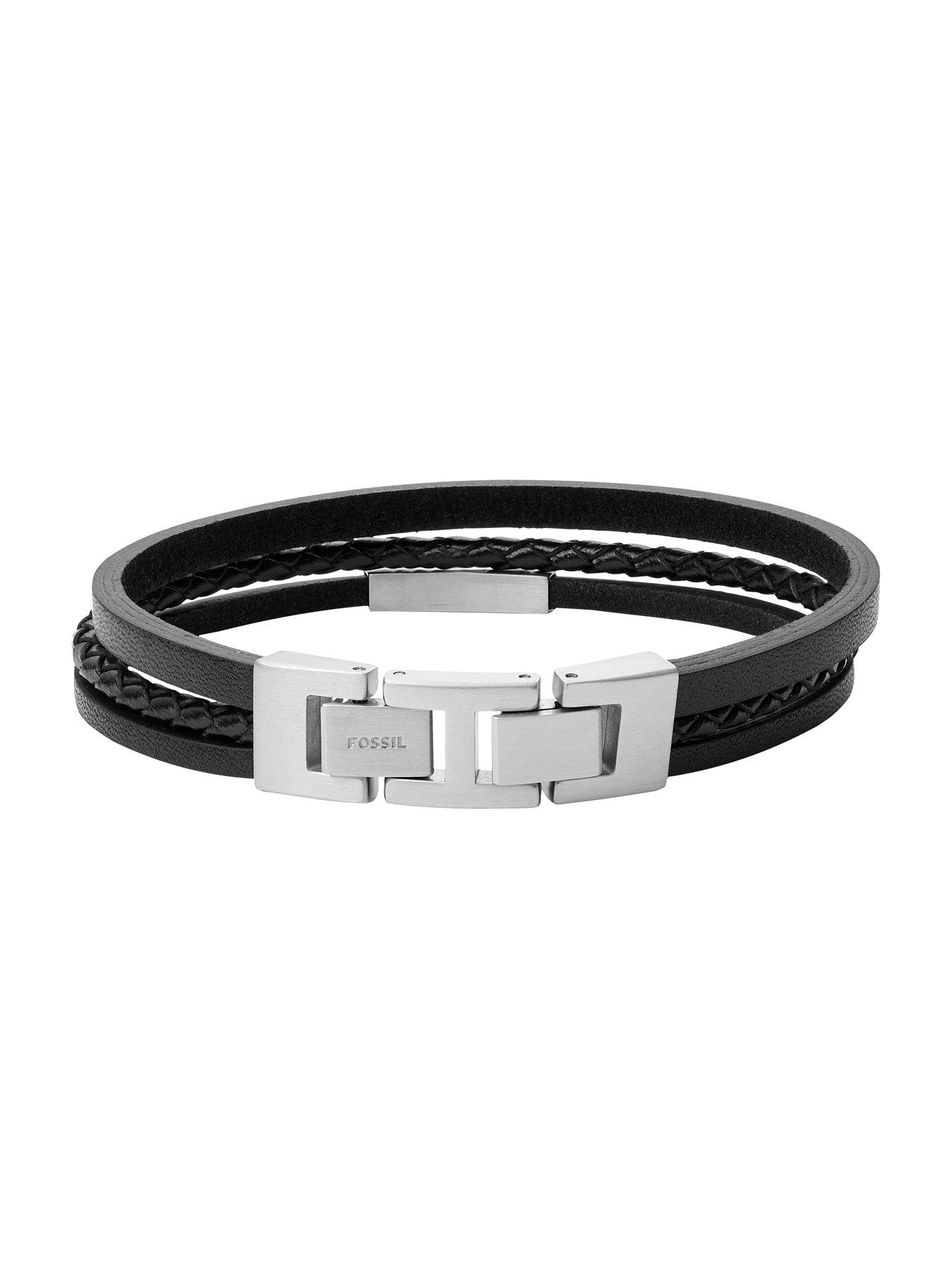 fossil-fossil-mens-black-multi-strand-leather-braceletback