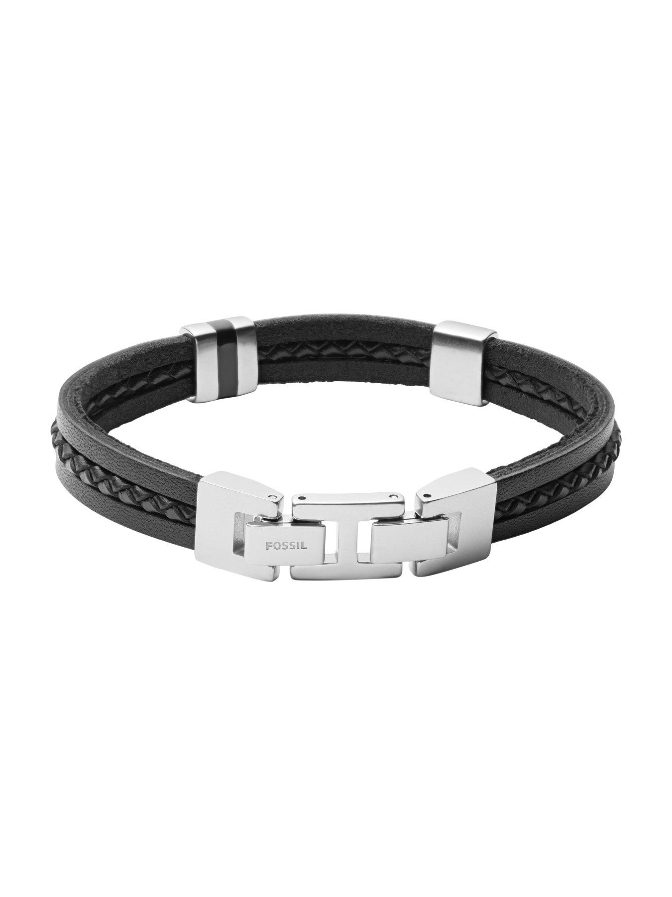 fossil-leather-essentials-black-leather-multi-strand-braceletback