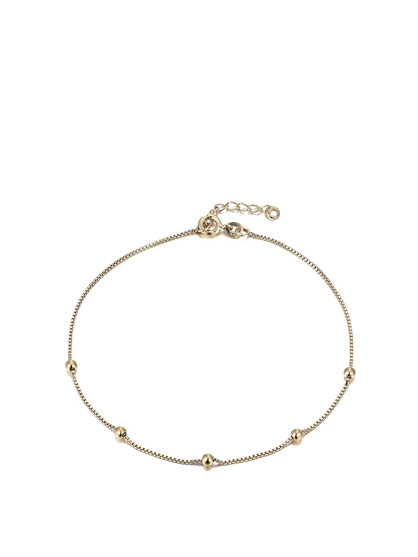 undefined Box Chain Bead Anklet