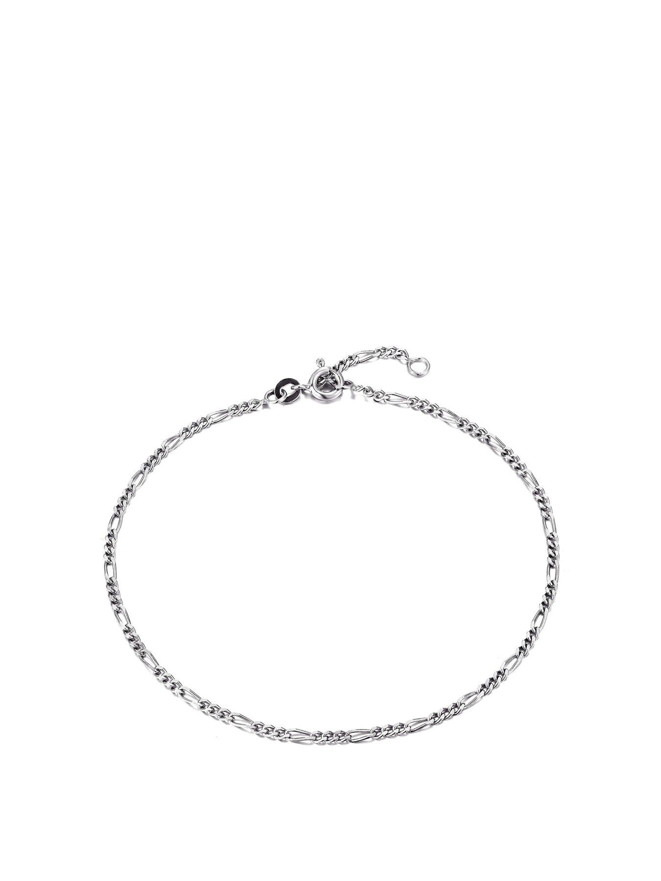Seol + Gold Fine Figaro Chain Anklet
