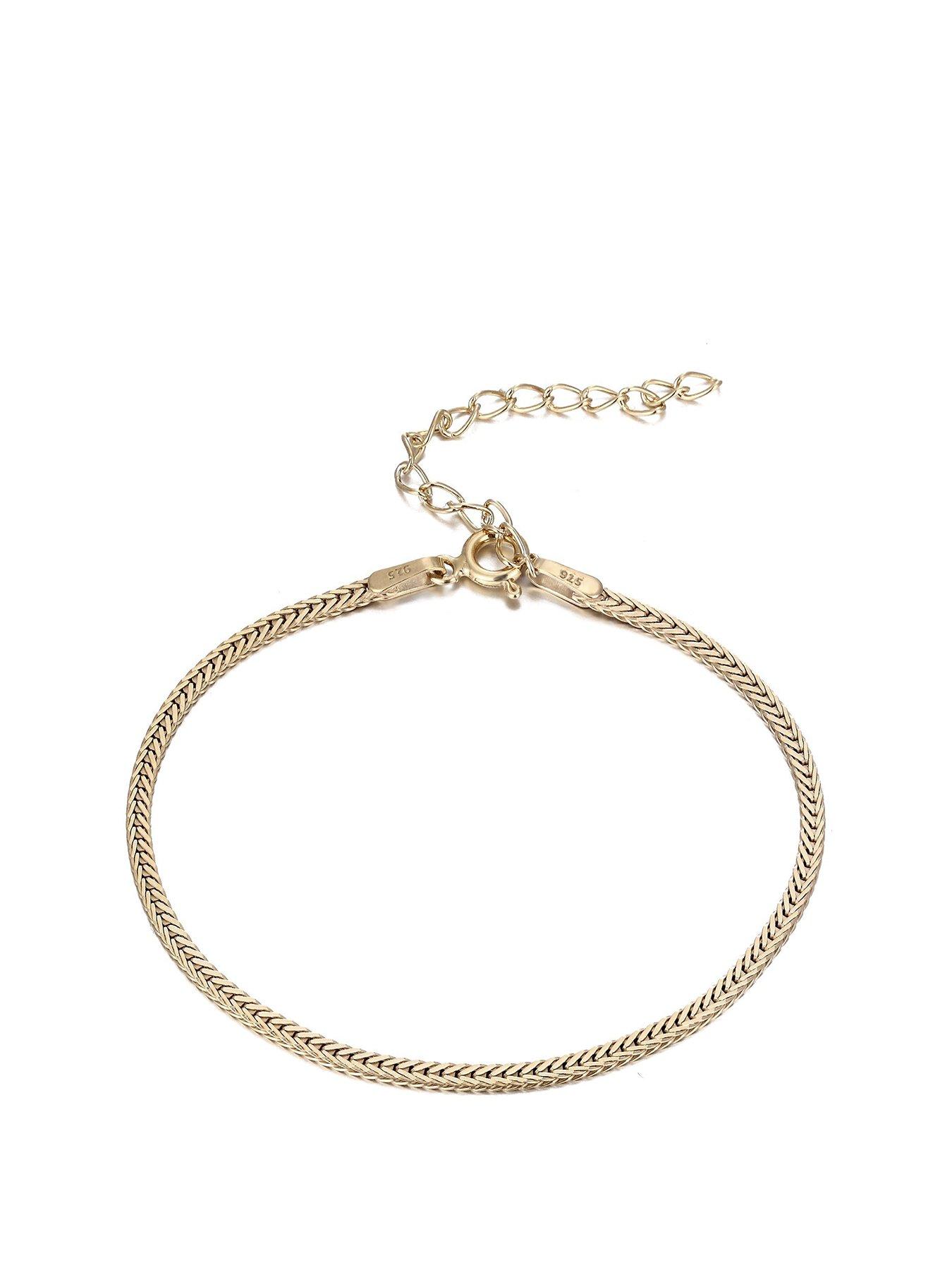 Seol + Gold Flat Snake Chain Bracelet