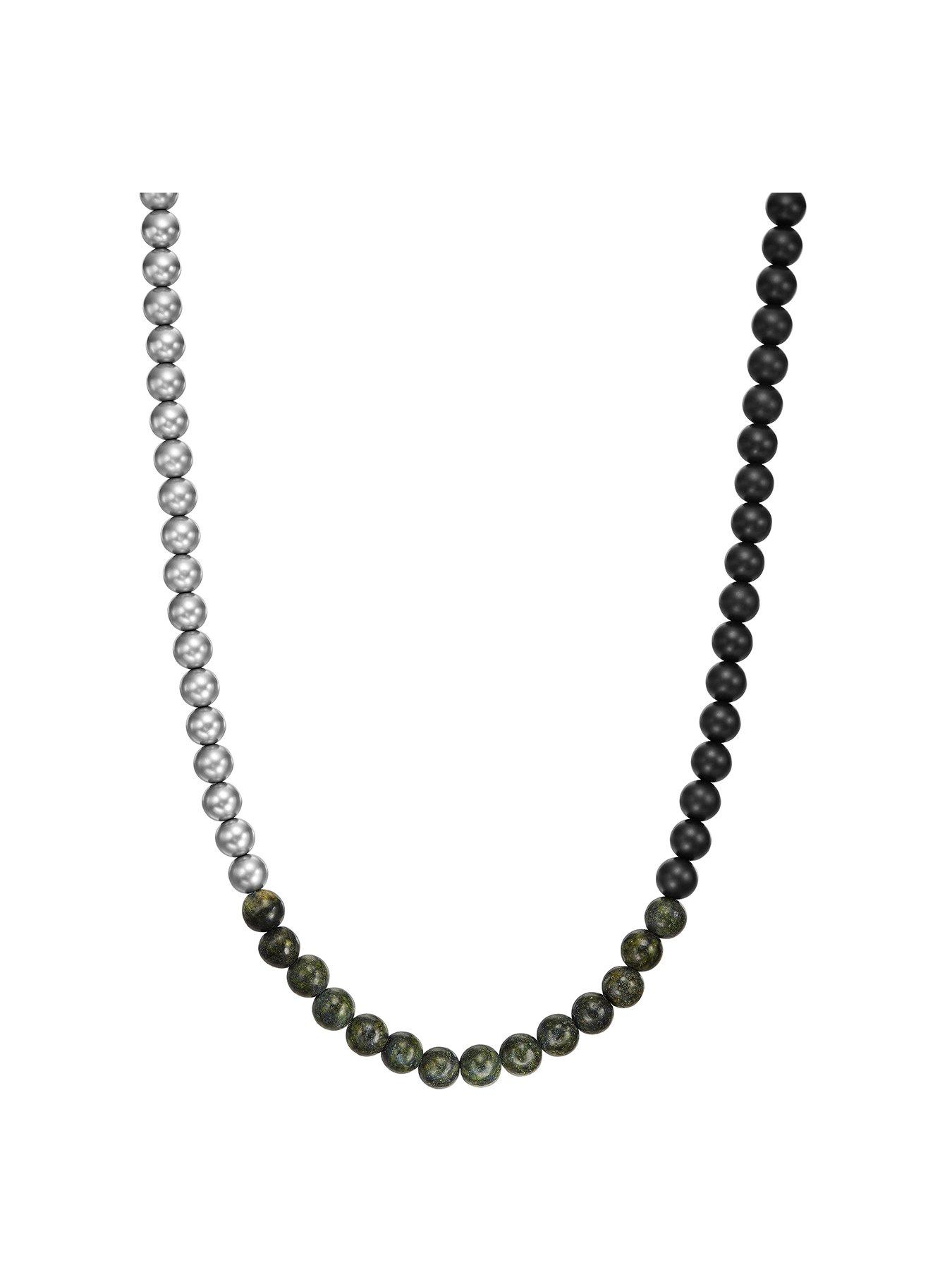 undefined Armani Exchange Green Serpentine Beaded Necklace