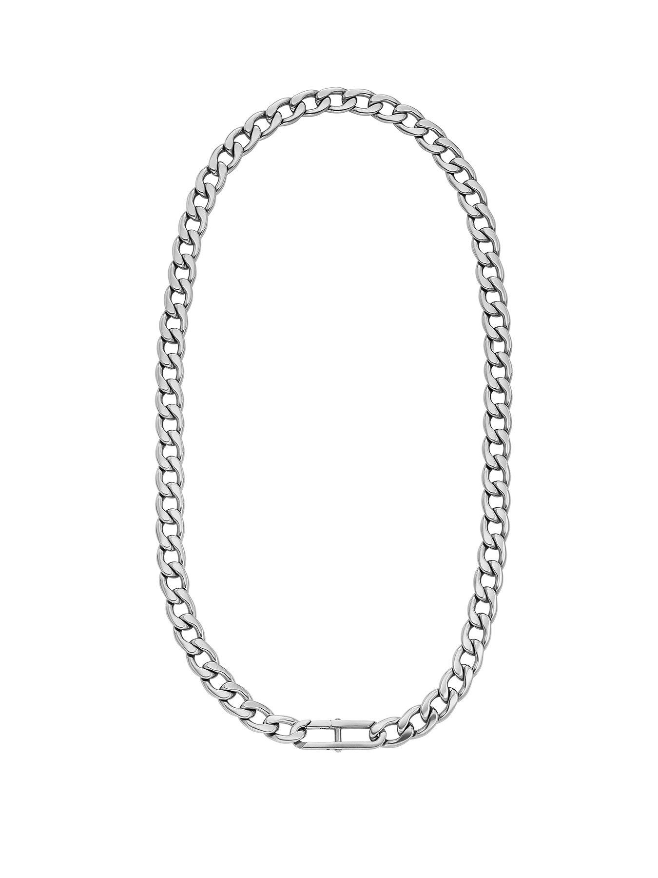 fossil-heritage-d-link-stainless-steel-chain-necklacefront