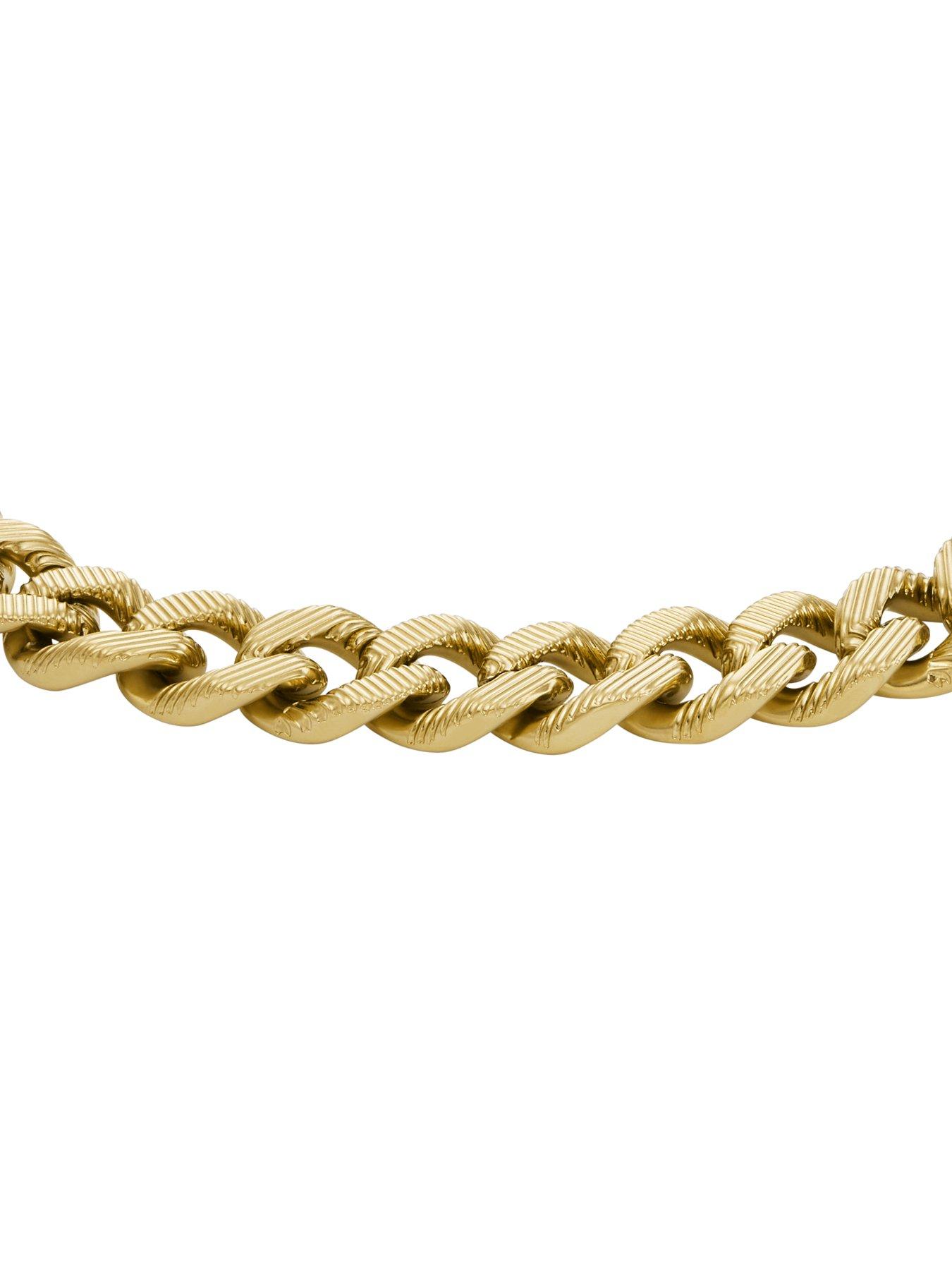 fossil-fossil-unisex-harlow-linear-texture-chain-gold-tone-stainless-steel-necklaceback