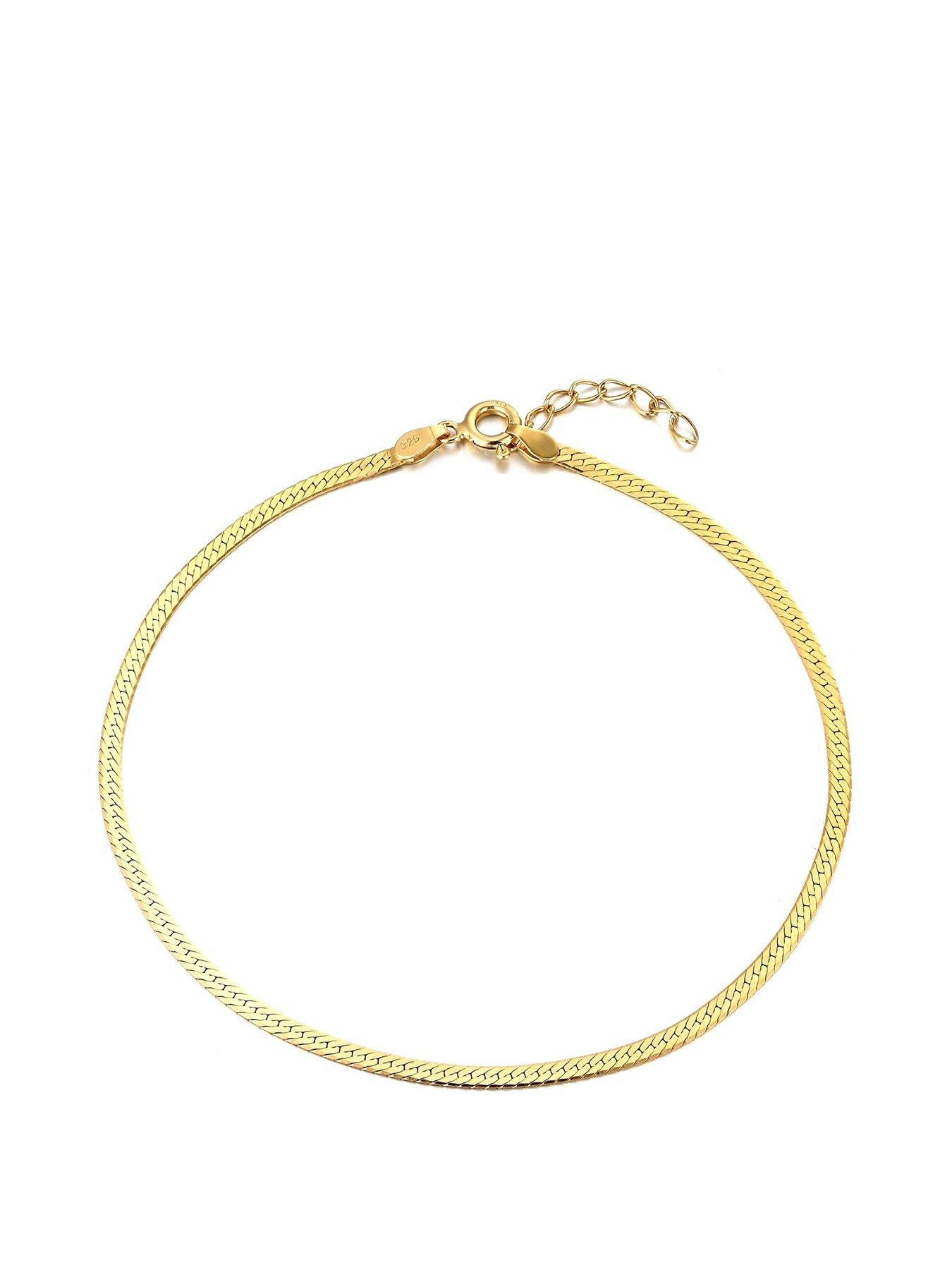 seol-gold-herringbone-chain-anklet