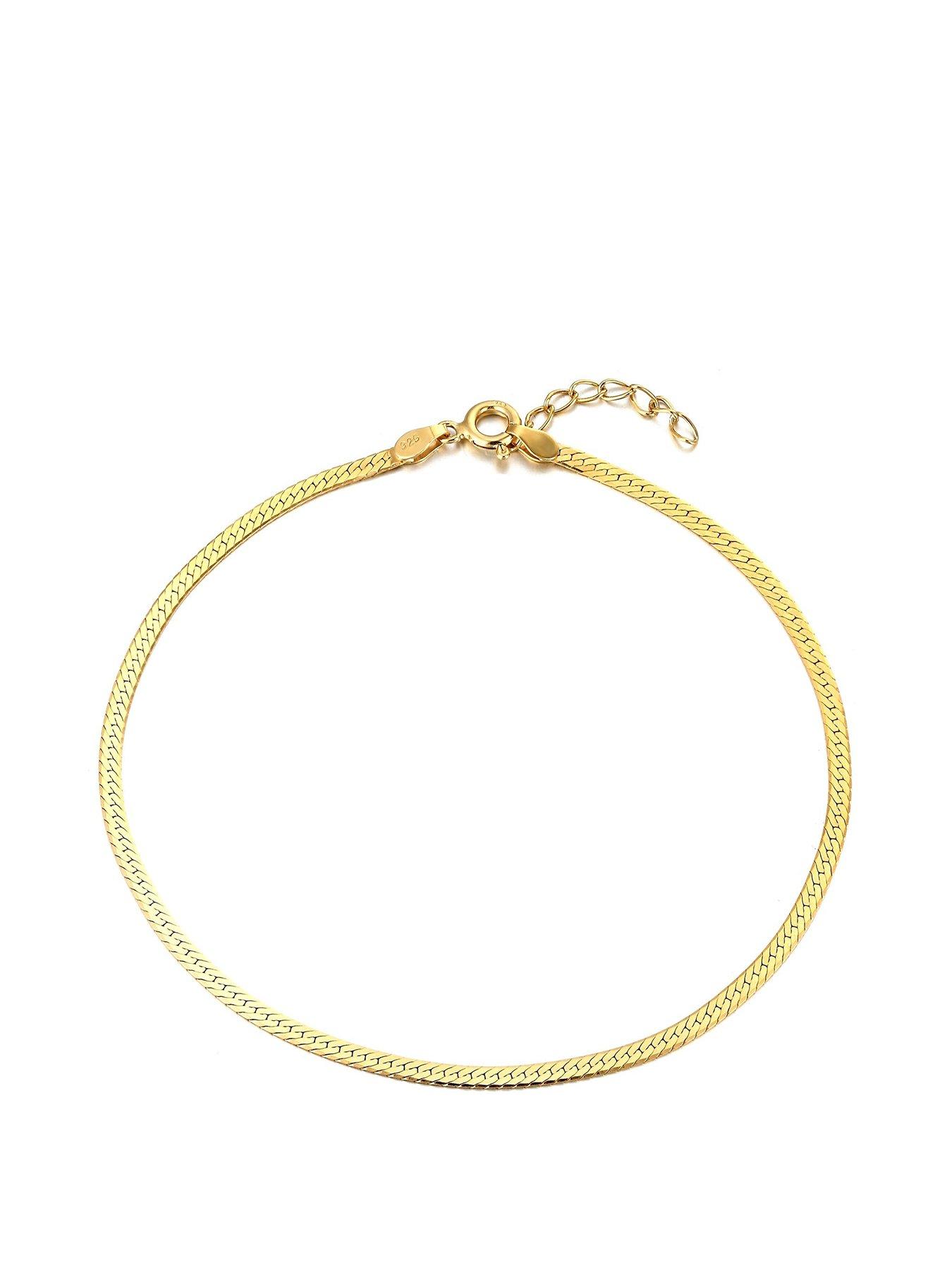 Seol + Gold Herringbone Chain Anklet