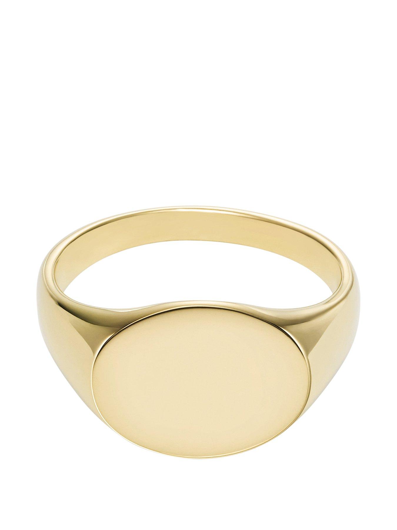 fossil-fossil-unisex-all-stacked-up-gold-tone-stainless-steel-signet-ring